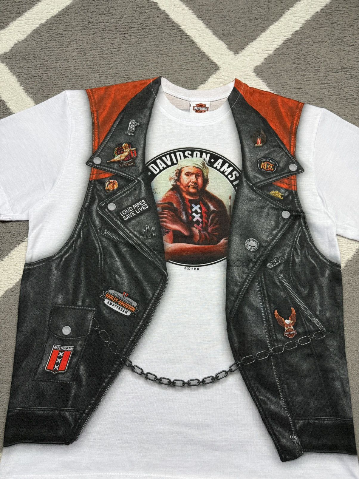 Harley Davidson Harley-Davidson Motorcycles Amsterdam Graphic T-shirt Tee M Size US M / EU 48-50 / 2 - 5 Thumbnail
