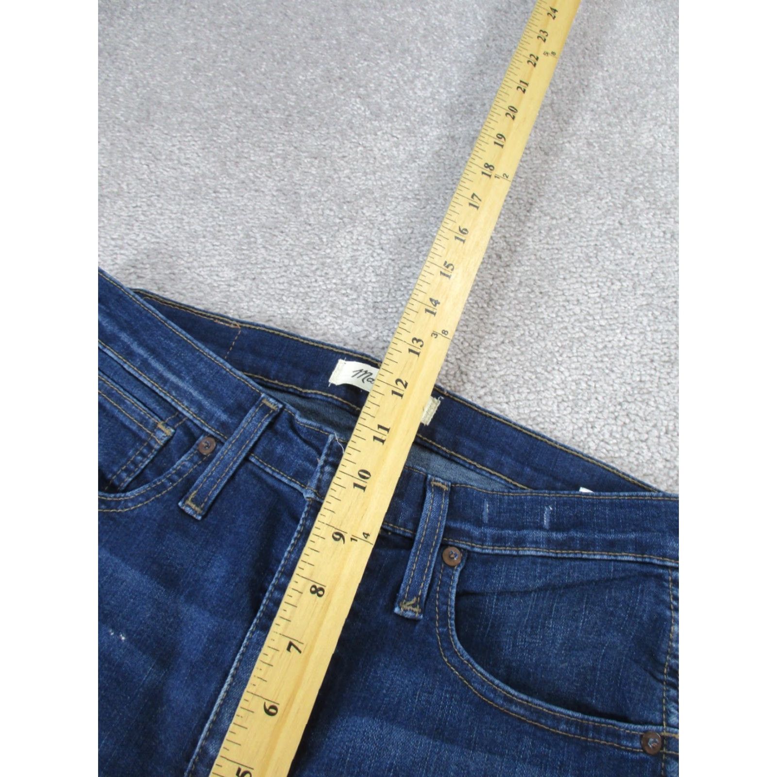 Madewell Madewell Jeans Womens 28 High Rise Skinny Dark Wash Denim Blue Zip Wide Rise High Size 28" / US 6 / IT 42 - 7 Thumbnail