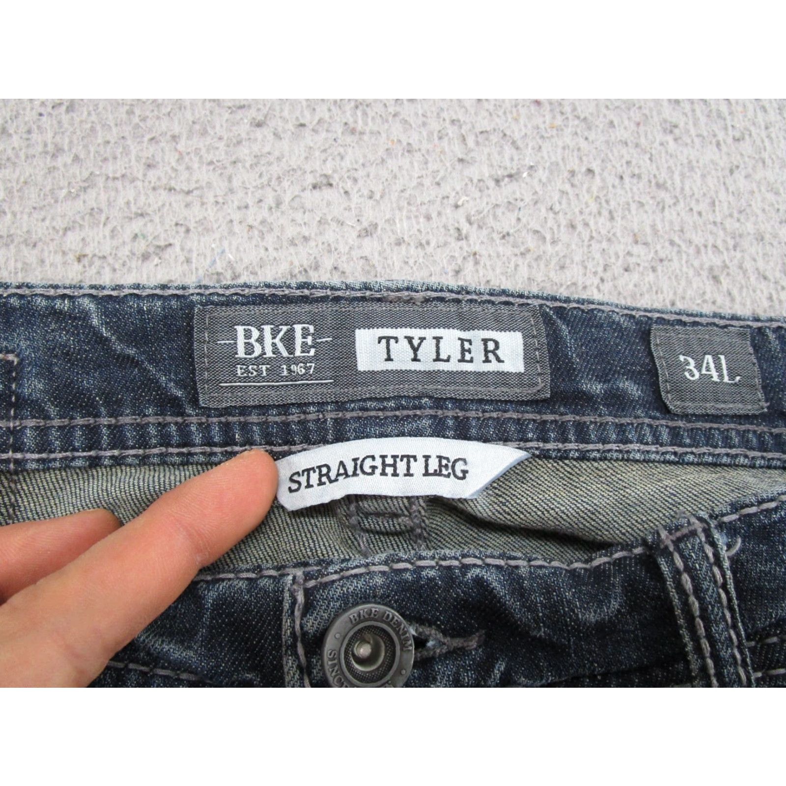 Vintage VINTAGE Buckle Buckle Tyler Jeans Straight Denim 36 Mens Blue 5-Pocket Stretch Read Size US 36 / EU 52 - 4 Thumbnail