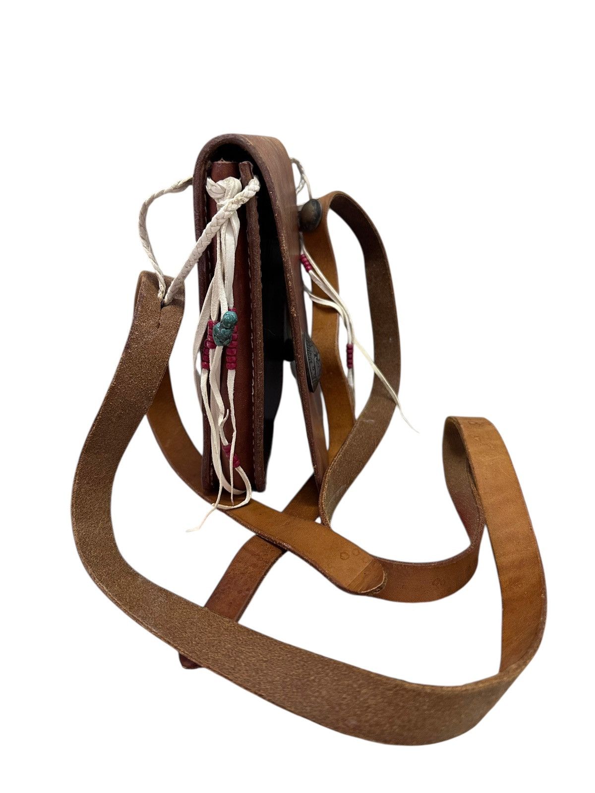 Japanese Brand Vintage Cheyenne Saddle Leather Shoulder Bag/Goro's Bag Size ONE SIZE - 4 Thumbnail