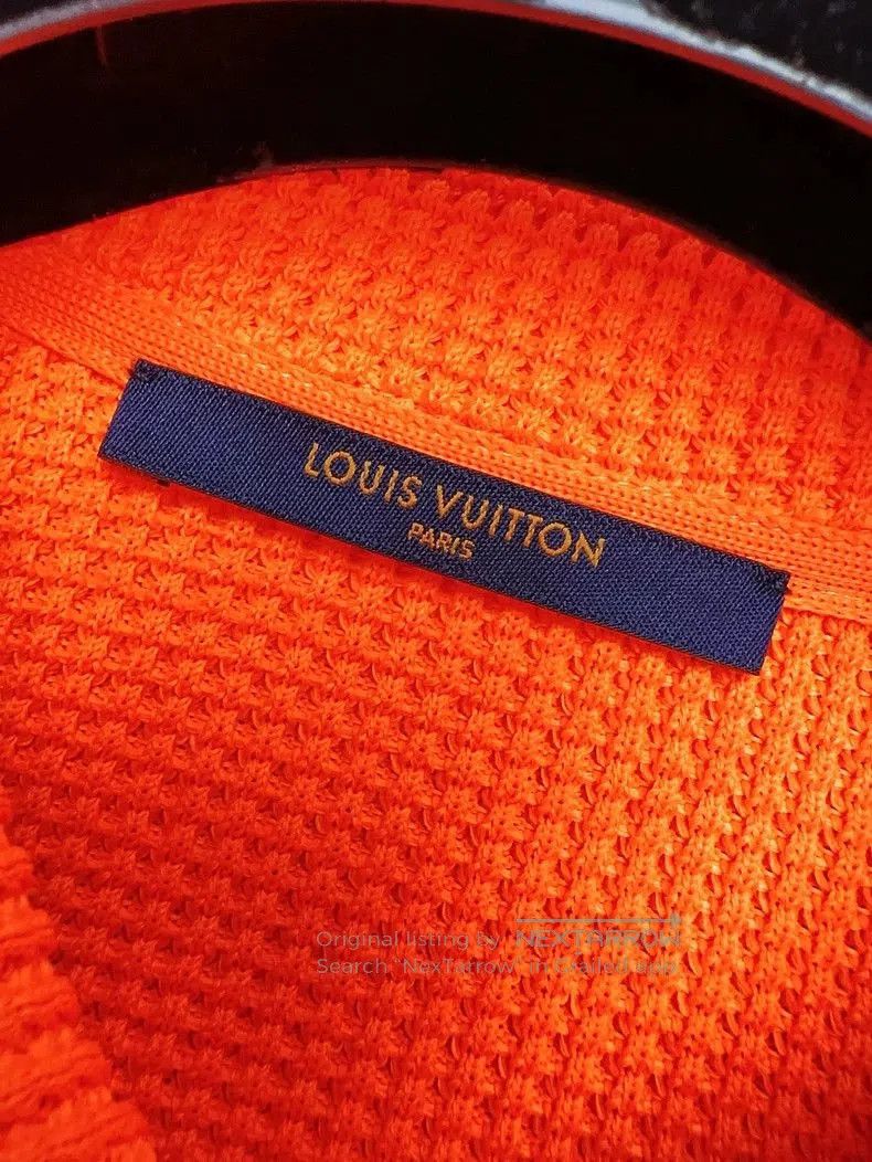 Louis Vuitton Orange Waffle Knit Jacket Size M. Size US M / EU 48-50 / 2 - 4 Thumbnail