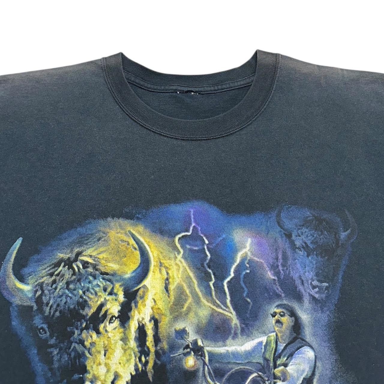 Harley Davidson × Vintage Ride Like Thunder Lightning Motorcycle T-Shirt Size US L / EU 52-54 / 3 - 4 Thumbnail