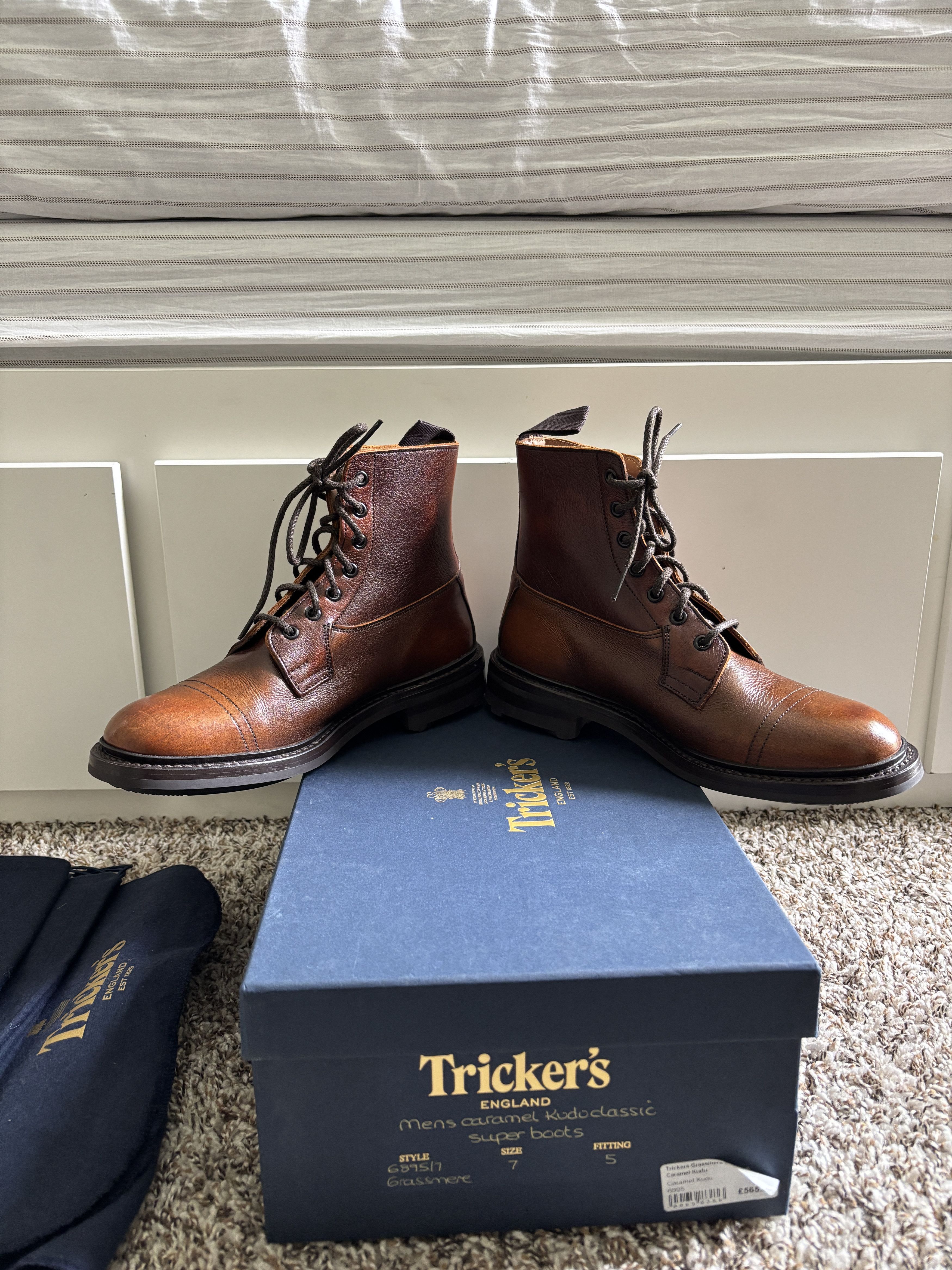 Tricker's Trickers Grassmere Country Boot - Caramel Kudu - Size 7 Size US 8 / EU 41 - 10 Thumbnail