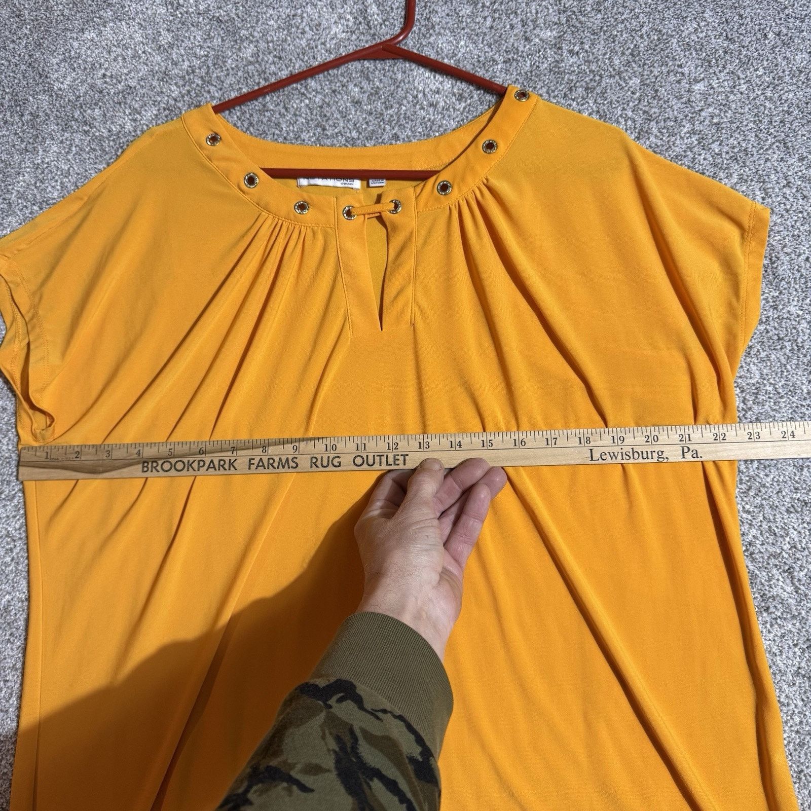 Other Notations Top Women 2X Plus Grommet Boho Earthy Lagenlook Size XXL / US 16-18 / IT 52-54 - 3 Thumbnail