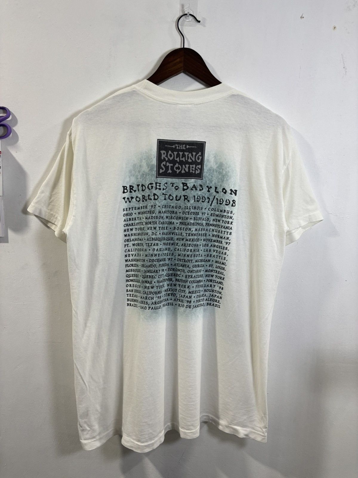 Band Tees × Vintage Vintage The Rolling Stones Bridges To Babylon 97/98 Tshirt Size US L / EU 52-54 / 3 - 2 Thumbnail