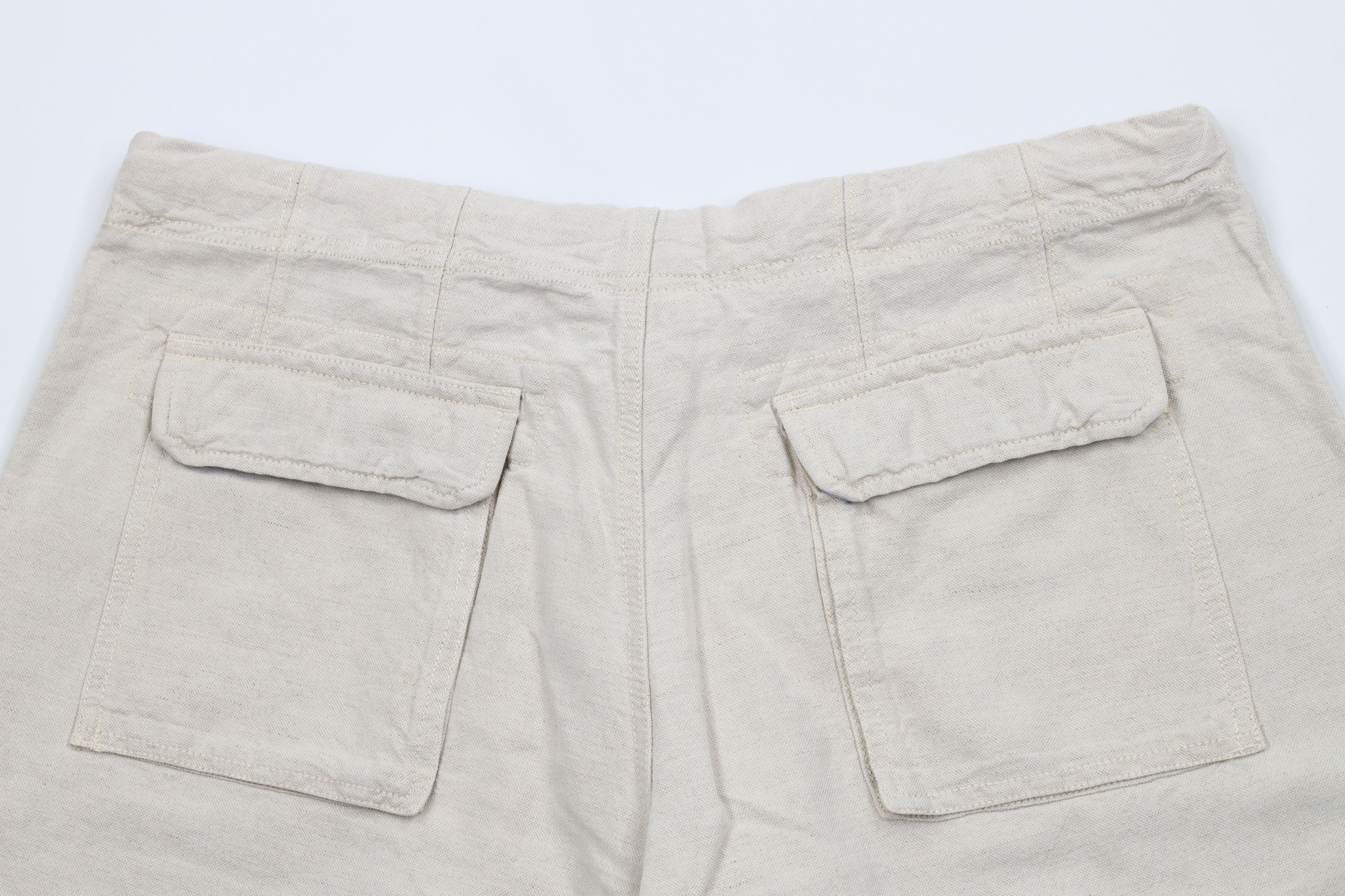 Gap Vintage Y2K Gap Above Knee Linen Blend Harem Shorts Beige Size US 34 / EU 50 - 9 Thumbnail