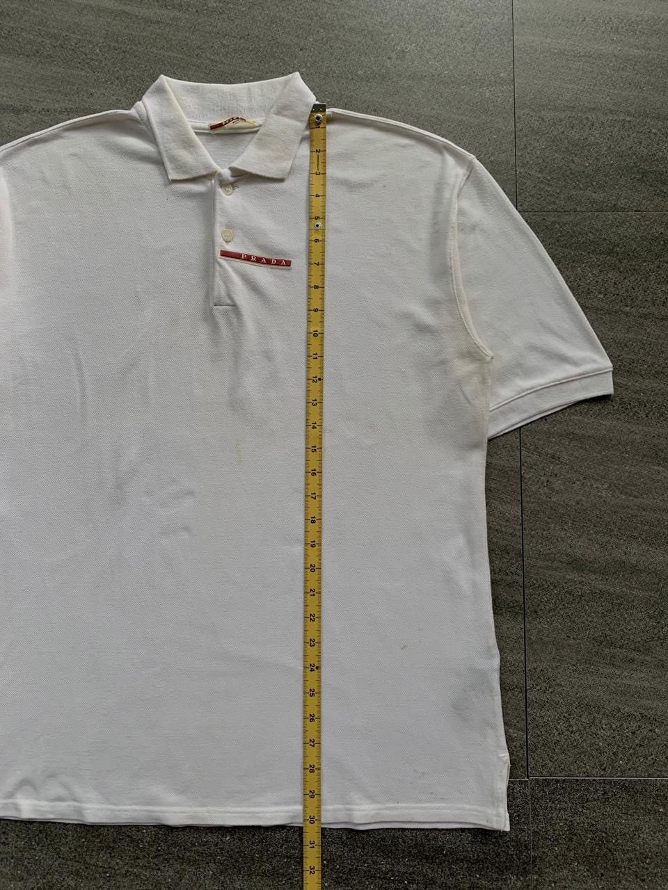 Prada FREE TAX! Red Tab Polo Shirt in Cream Size US XL / EU 56 / 4 - 9 Thumbnail