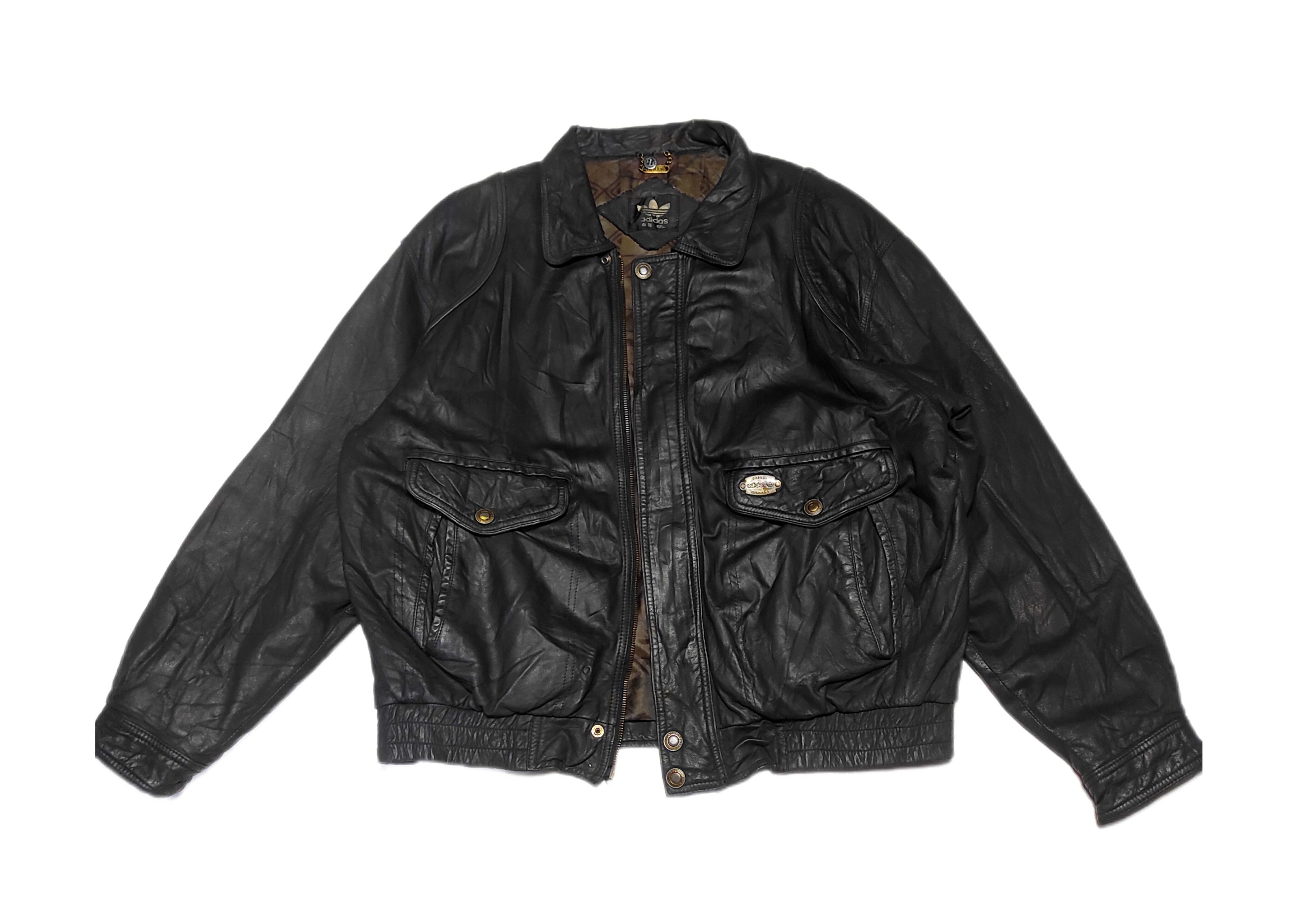 Adidas Vintage Adidas Leather Jacket Olympic Game Japan Sapporo 72
