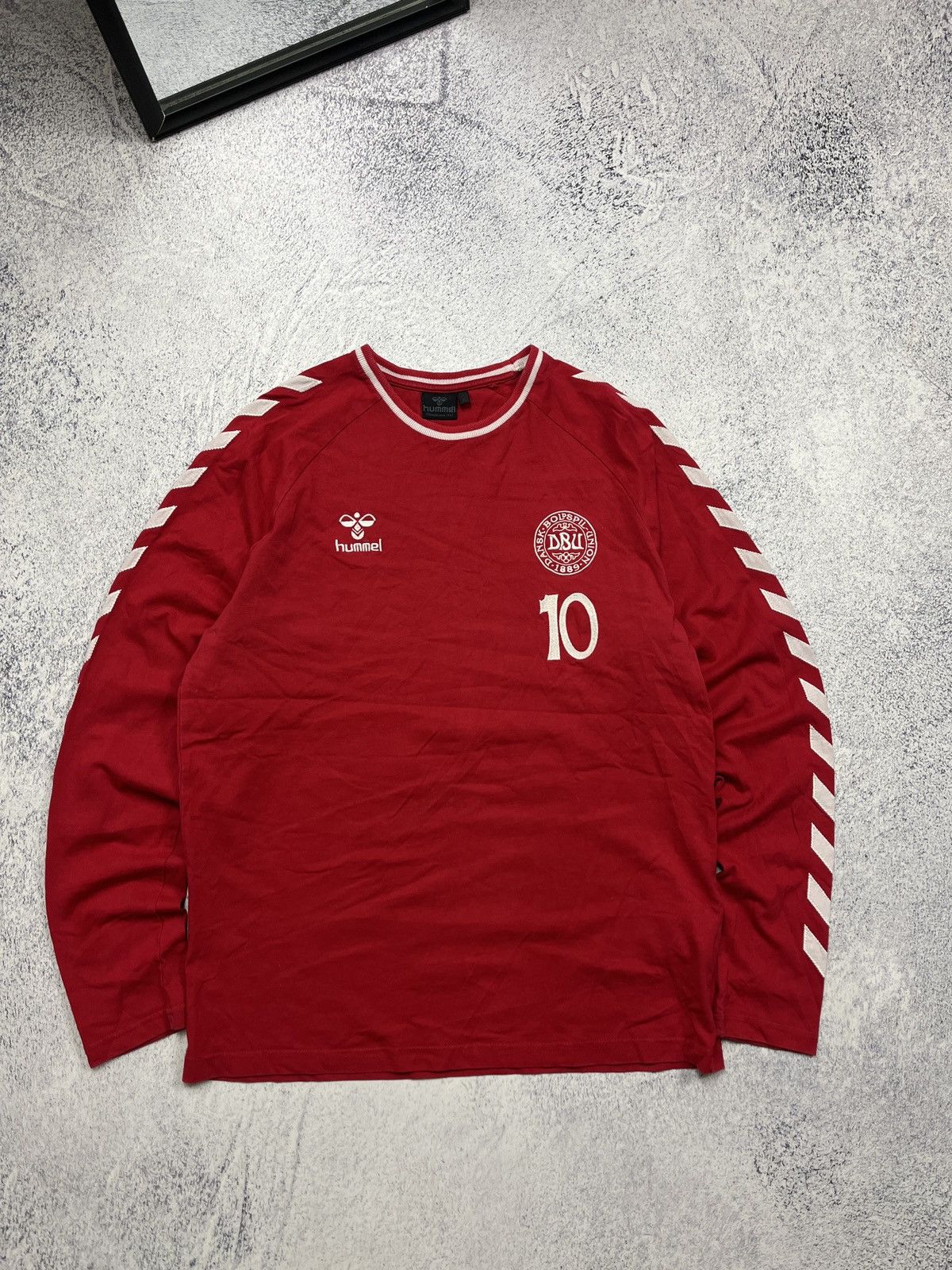 Adidas Denmark Hummel #10 Eriksen Training Longsleeve Jersey Shirt Size US M / EU 48-50 / 2 - 1 Thumbnail