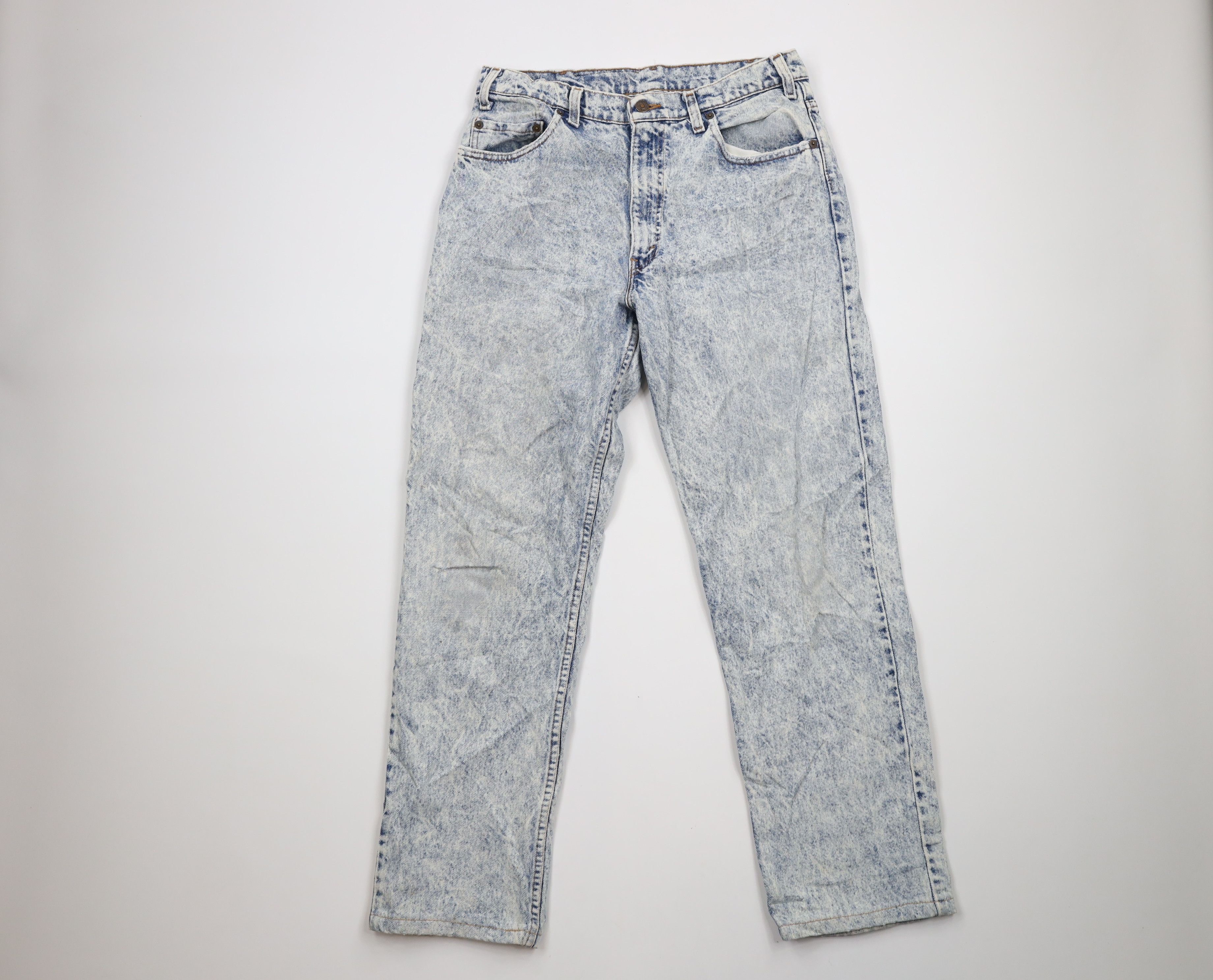 image of 80's Levis 540 Relaxed Fit Acid Wash Denim Jeans Usa in Blue, Men's (Size 32)