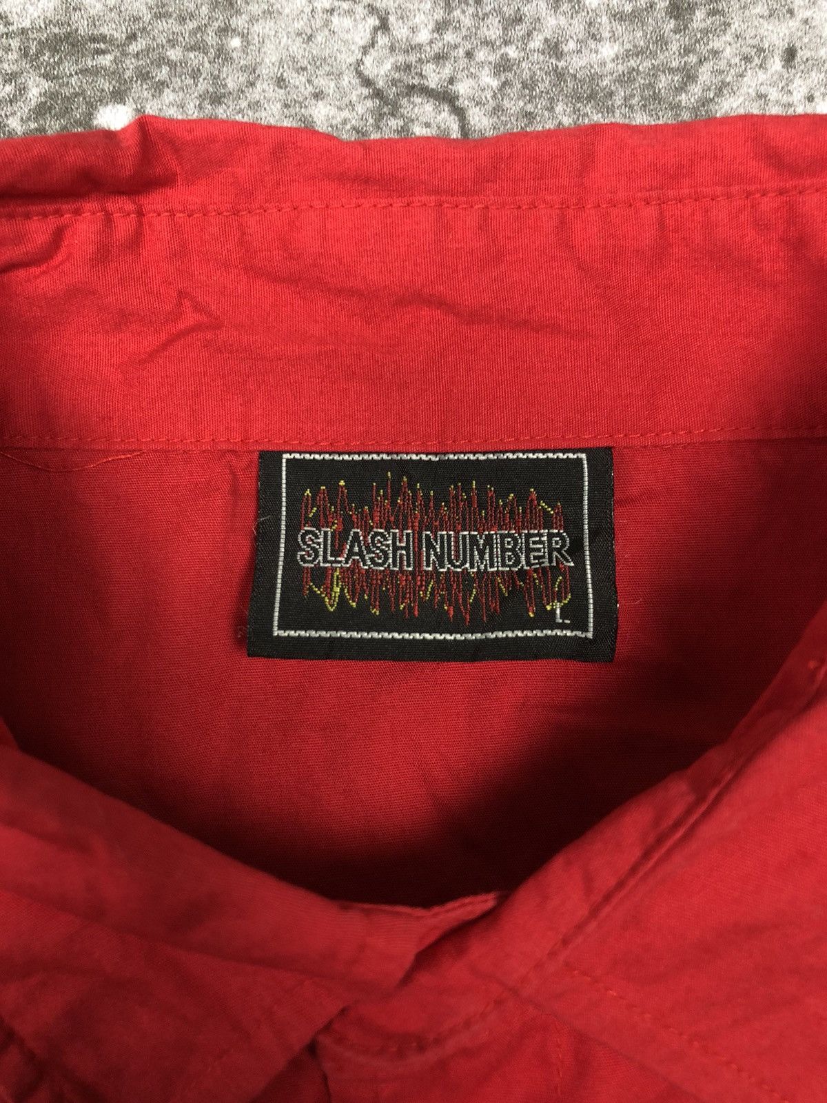14th Addiction × Beauty Beast × Hysteric Glamour SLASH NUMBER BUTTON SHIRT Size US L / EU 52-54 / 3 - 8 Thumbnail
