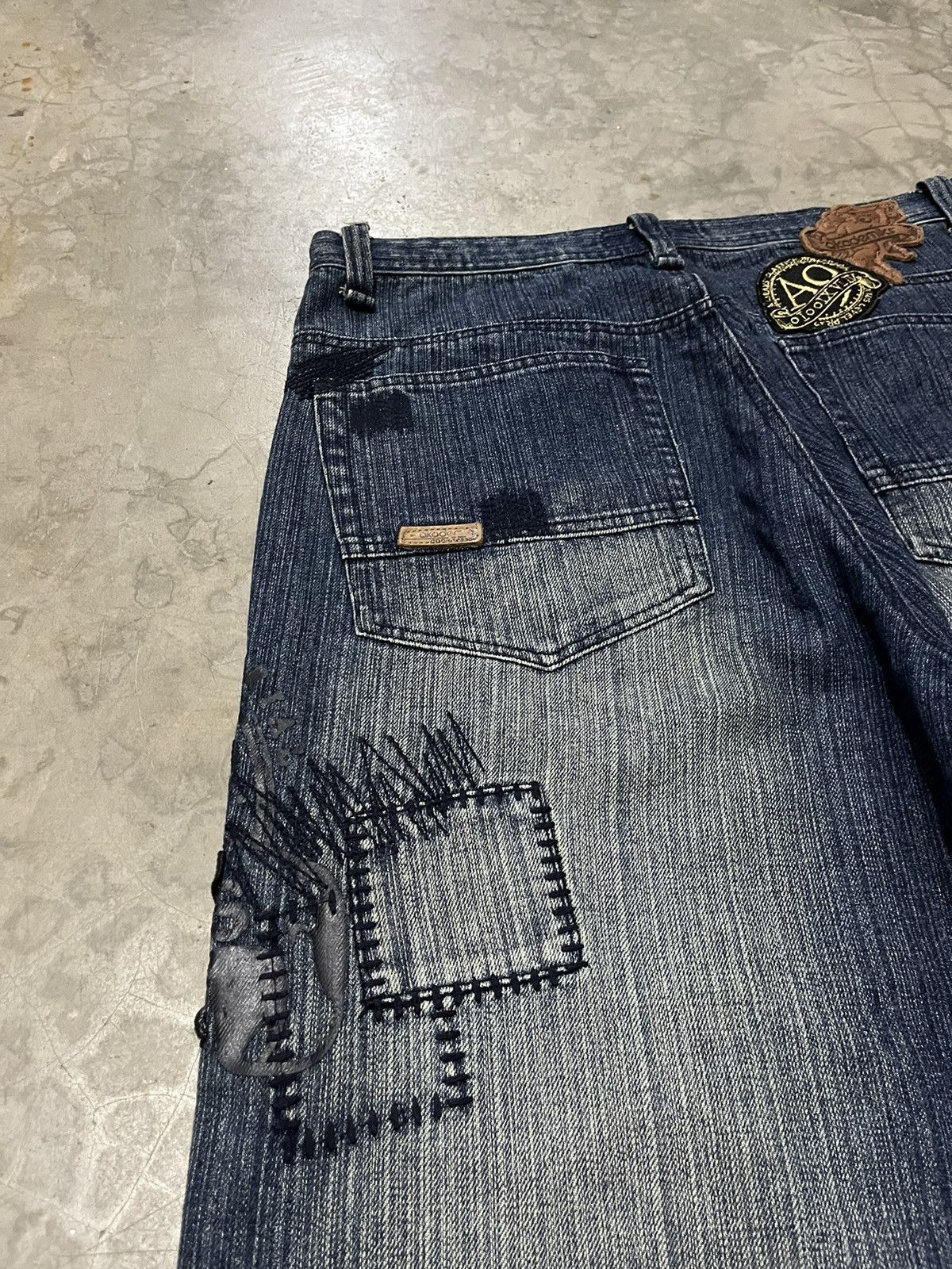 Akademiks akdemiks baggy patchwork shashiko boro denim Size US 34 / EU 50 - 12 Thumbnail