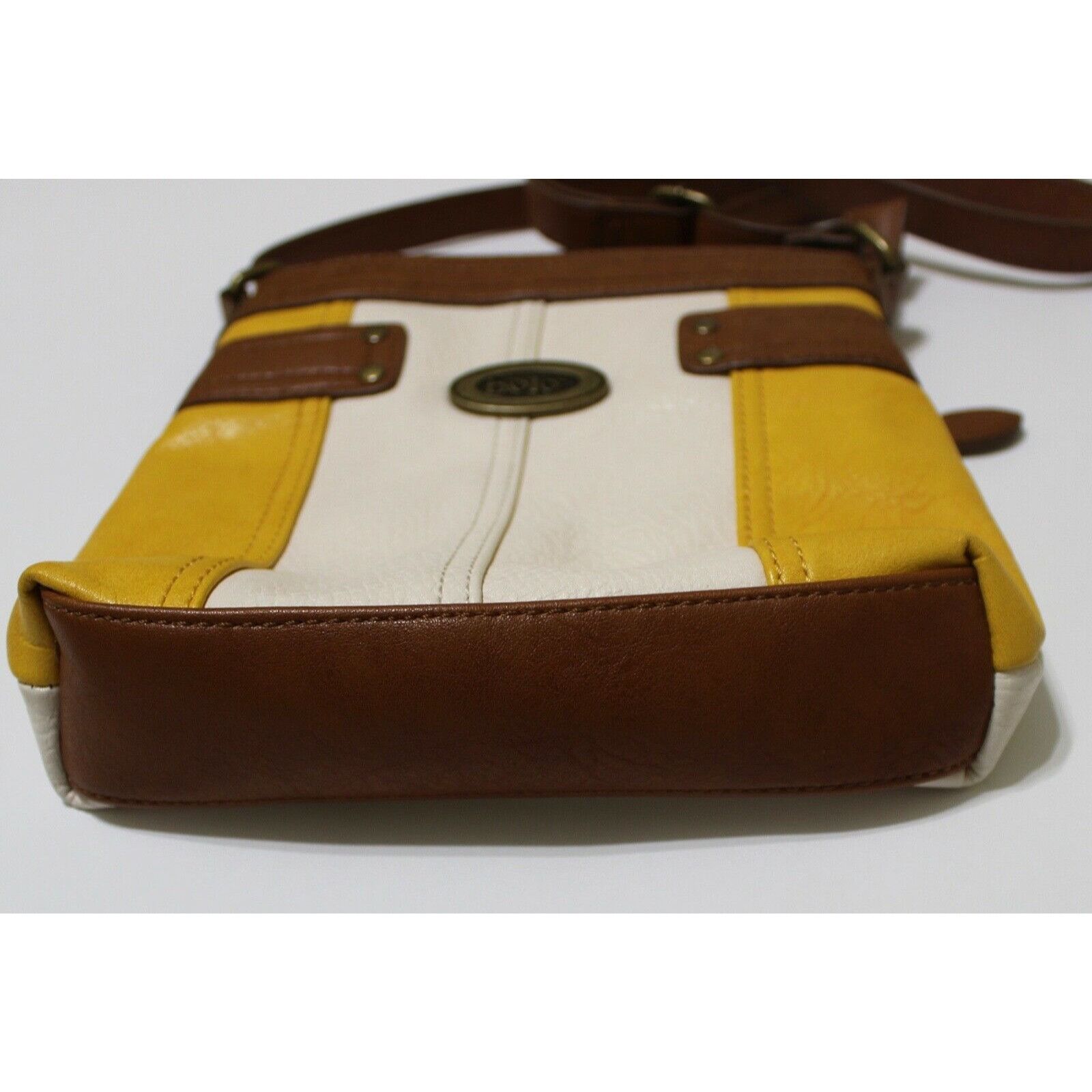 Other Bolo Bags Women Purse Crossbody Handbag Mustard Yellow Cream Size ONE SIZE - 4 Thumbnail