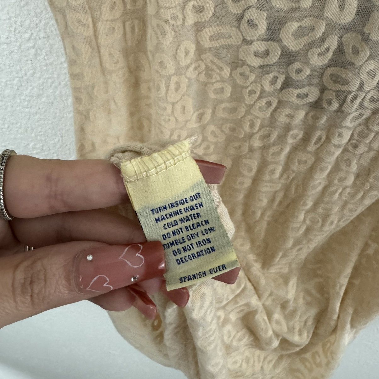 Other COWGIRL UP Vintage Y2K Beige Cheetah Semi Sheer Graphic Tee Size L / US 10 / IT 46 - 10 Thumbnail