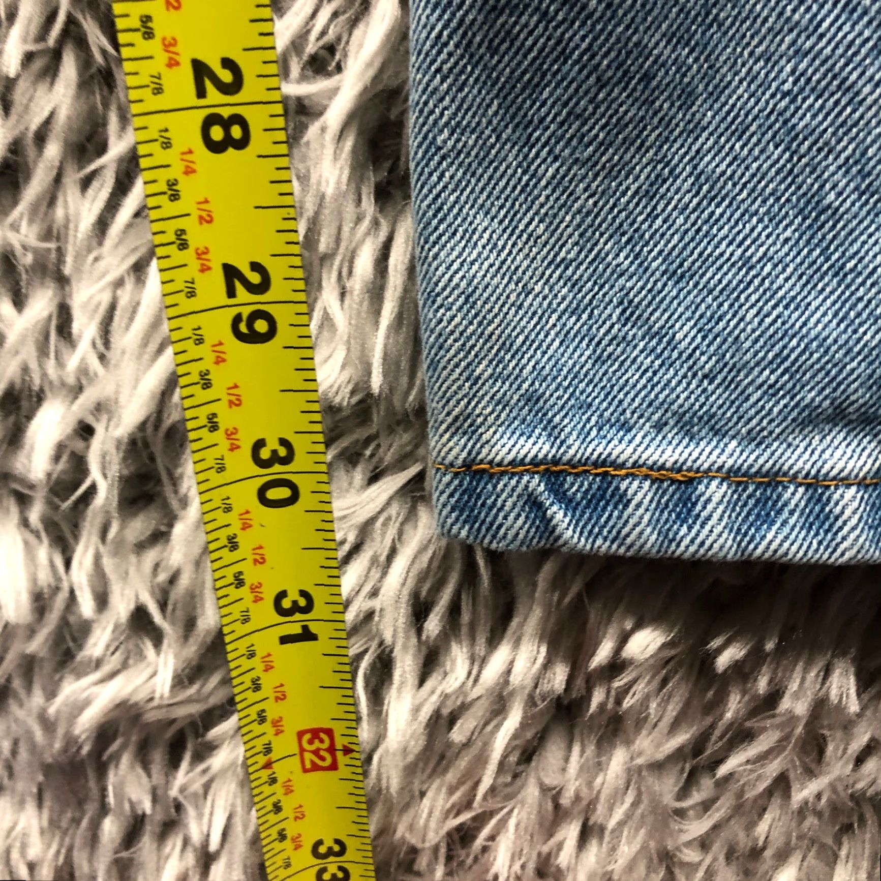 George George Jeans Size 32x32 Mens Mid Rise Straight Leg Stone Wash Blue Denim Jeans Mens Regular 5-Pocket Denim George Size US 32 / EU 48 - 3 Thumbnail