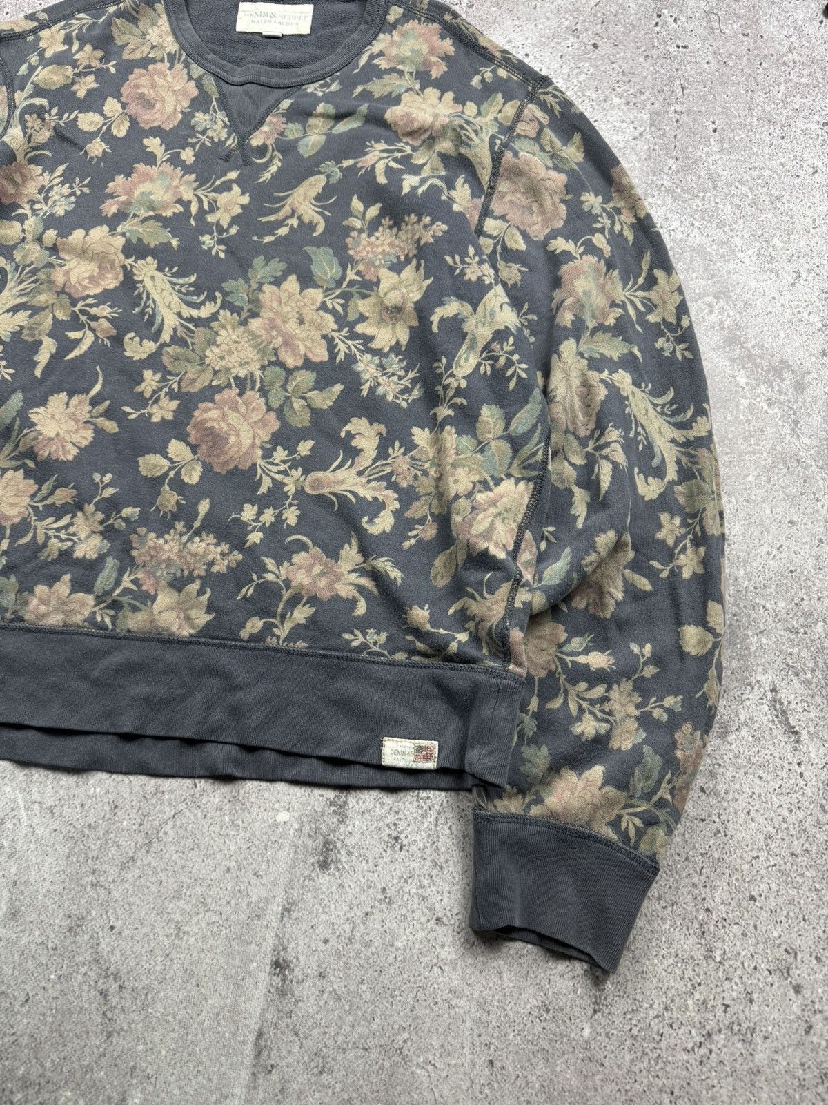 Denim & Supply Ralph Lauren DENIM & SUPPLY RALPH LAUREN Y2K Floral Pullover Sweatshirt Size US XL / EU 56 / 4 - 2 Thumbnail
