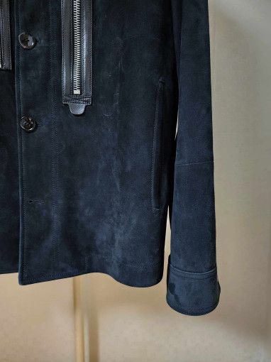 Tom Ford o1sm1stk0824 Cashmere Suede Leather Trim Field Jacket Size US M / EU 48-50 / 2 - 3 Thumbnail