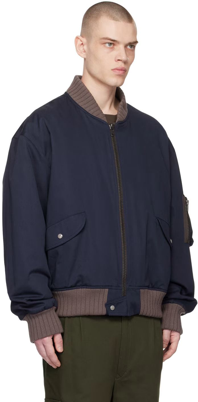 Vivienne Westwood o1y0525 Bomber Jacket in Midnight Blue/Khaki Size US L / EU 52-54 / 3 - 2 Thumbnail
