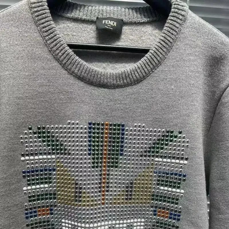 Fendi Fendi Men's XL Gray Long Sleeve Sweatshirt . Size US XL / EU 56 / 4 - 3 Thumbnail
