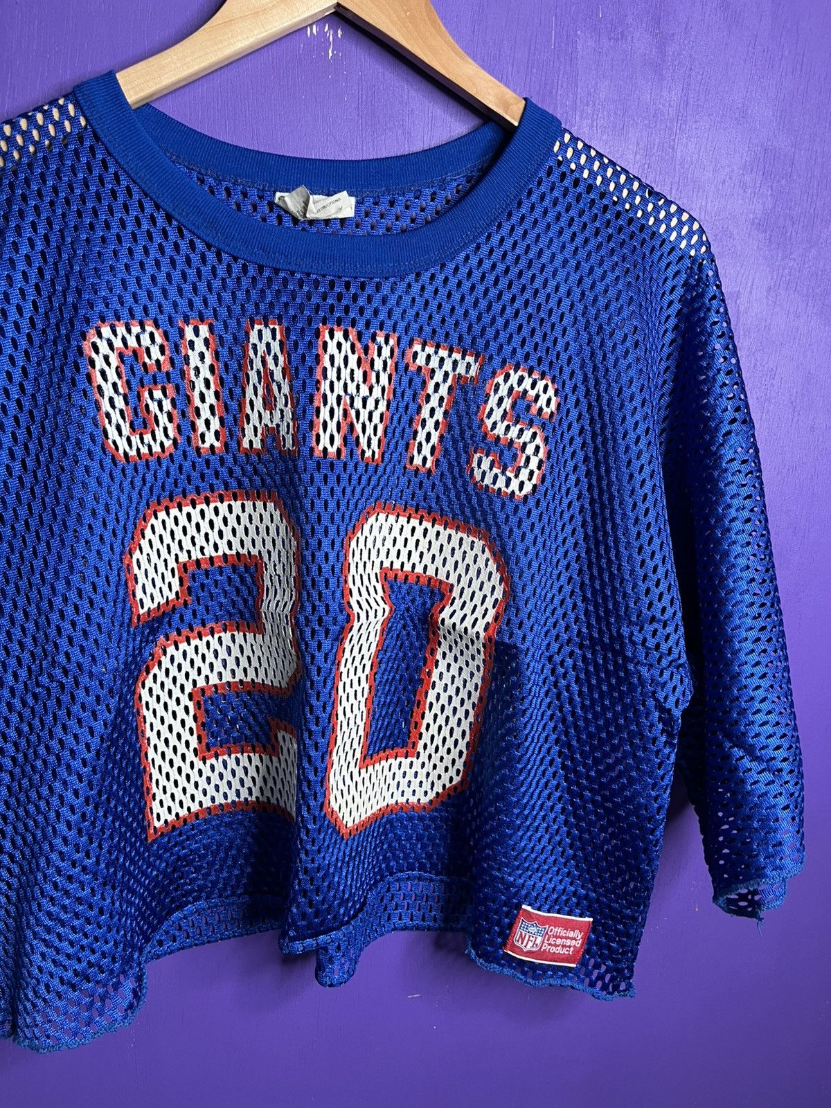 MacGregor × NFL × Vintage Vintage 80s Sand knit New York giants cropped jersey Size US M / EU 48-50 / 2 - 3 Thumbnail