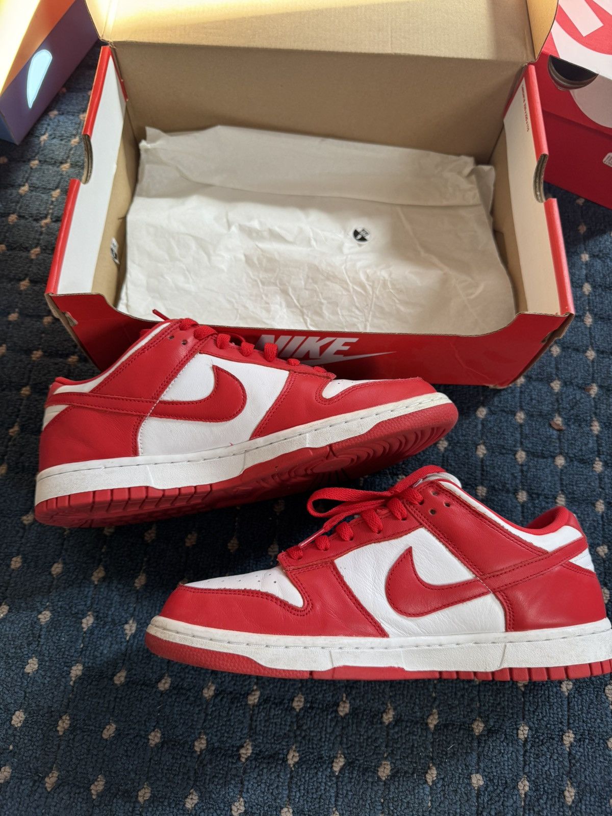Nike Nike dunk low university red/st johns Size US 9 / EU 42 - 4 Thumbnail