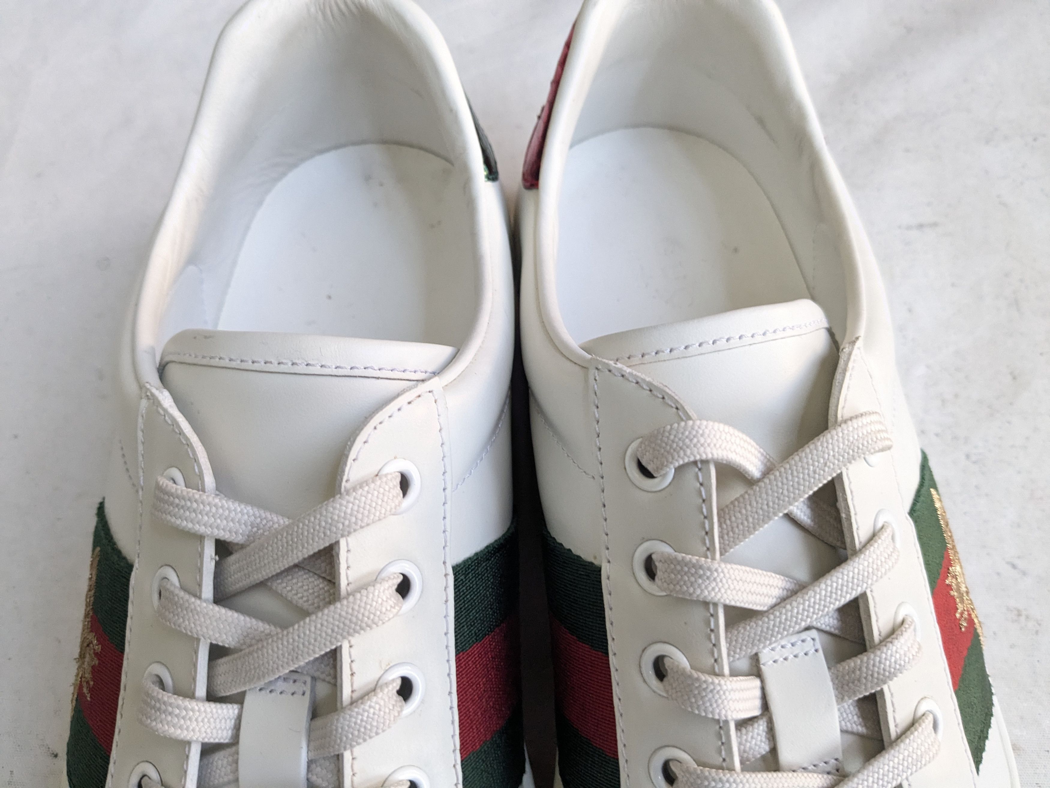 Gucci Gucci Ace Sneakers White 10 Bee Low Tops 429446 Size US 10 / EU 43 - 5 Thumbnail