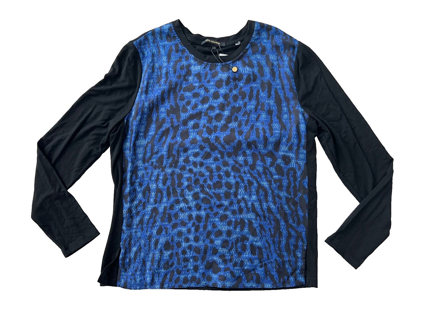 Other Kobi Halperin Ricki Animal Print Top Blue / Black ( S ) Size S / US 4 / IT 40 - 2 Thumbnail