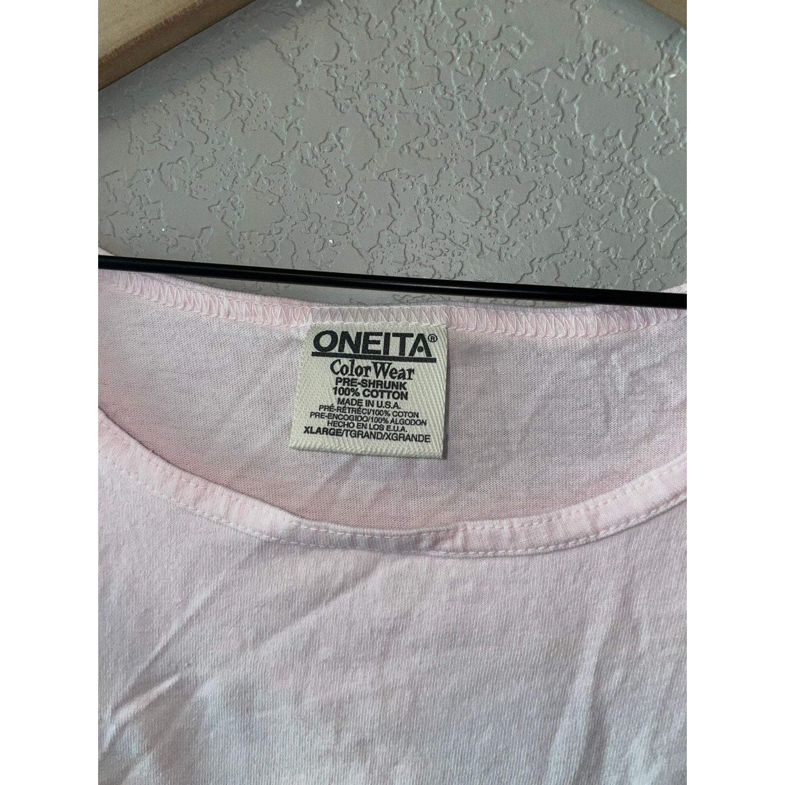 Vintage Vintage Pink Blank Tank Sleeveless shirt Oneita VTG XL 90s Size US XL / EU 56 / 4 - 5 Thumbnail