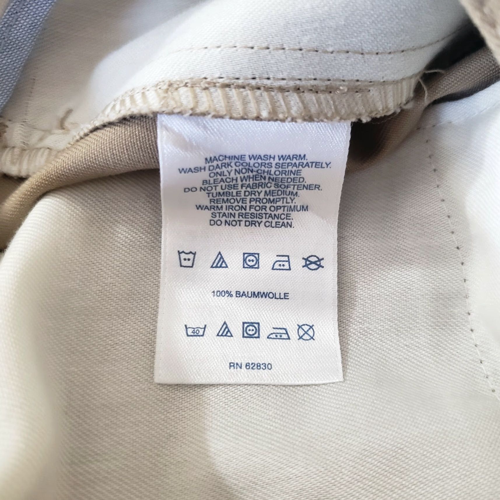 Lands' End Lands' End Men’s Khaki Tailored Fit No Iron Twill Pants-Size 30x32 Beige Chino Classic, Preppy, School Mens Size US 30 / EU 46 - 7 Thumbnail