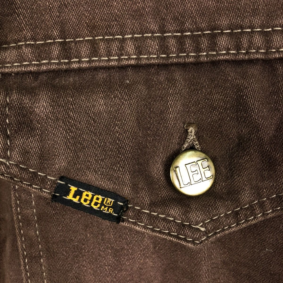 Lee 🔥VINTAGE TRUCKER BIKER JACKET LEE MADE IN USA UNION MADE Size US M / EU 48-50 / 2 - 18 Thumbnail