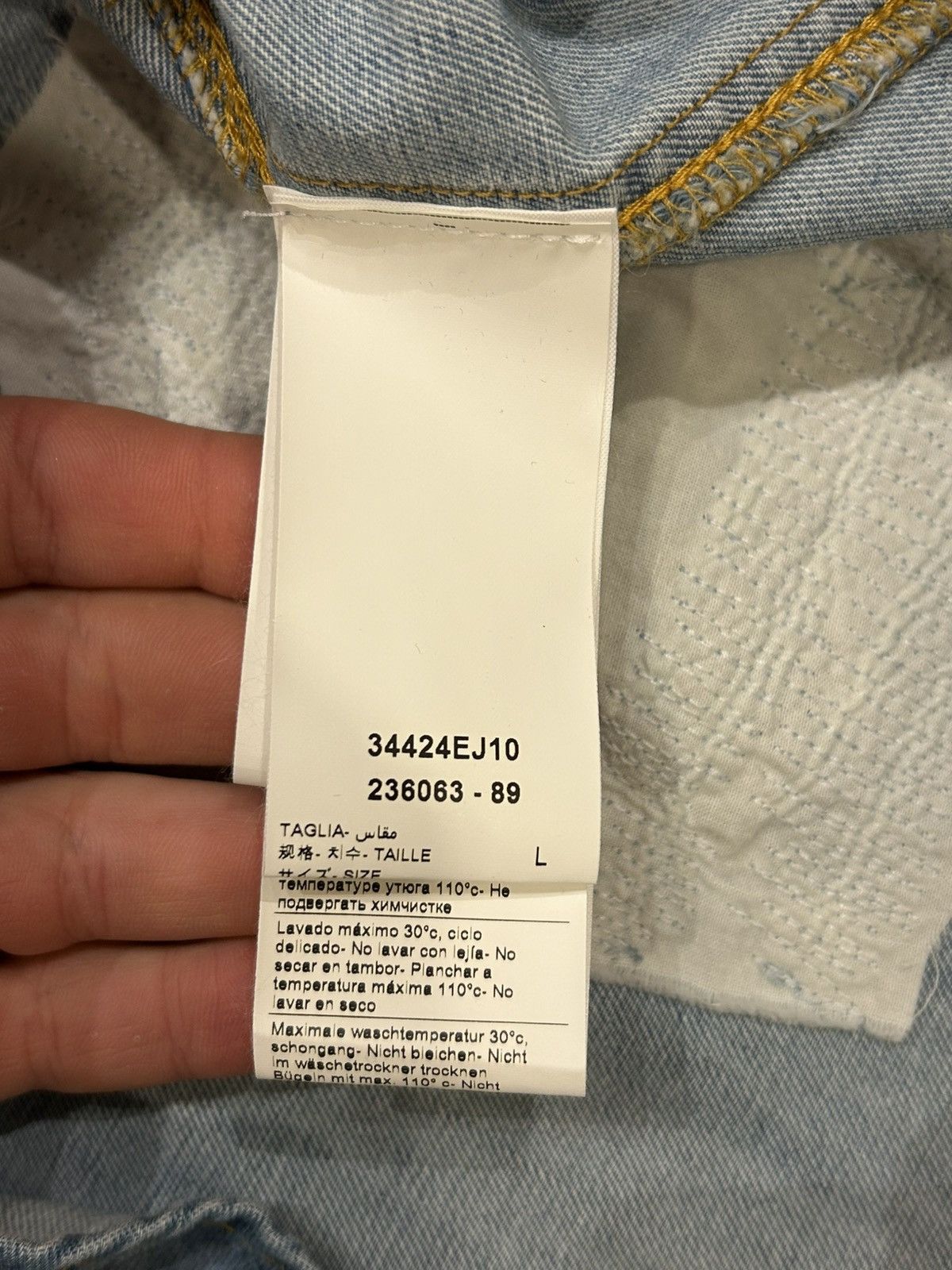 424 424 Distressed Denim Jacket Size US L / EU 52-54 / 3 - 4 Thumbnail