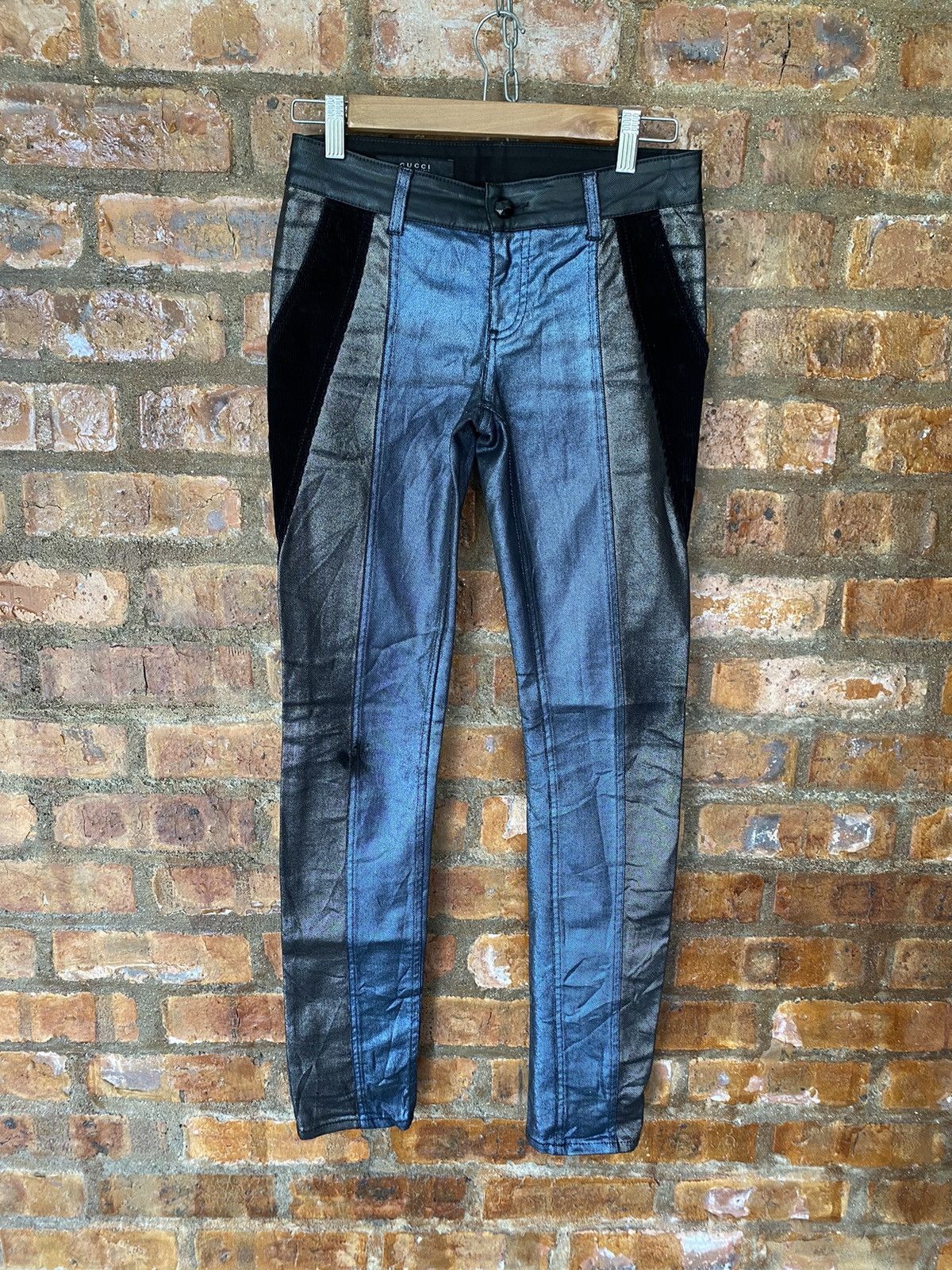 Gucci SS06 Gucci Wax Coated pants Size 28" / US 6 / IT 42 - 3 Thumbnail