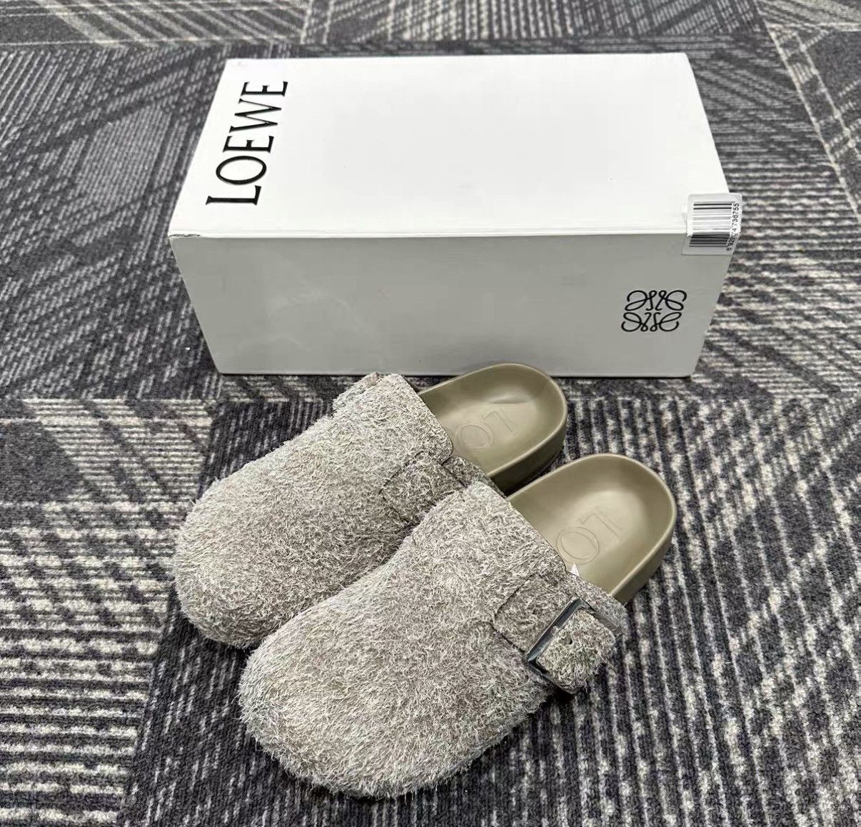 Loewe Loewe Ease Buckle Suede Birkenstock Mules J42 Size US 8 / IT 38 - 1 Thumbnail