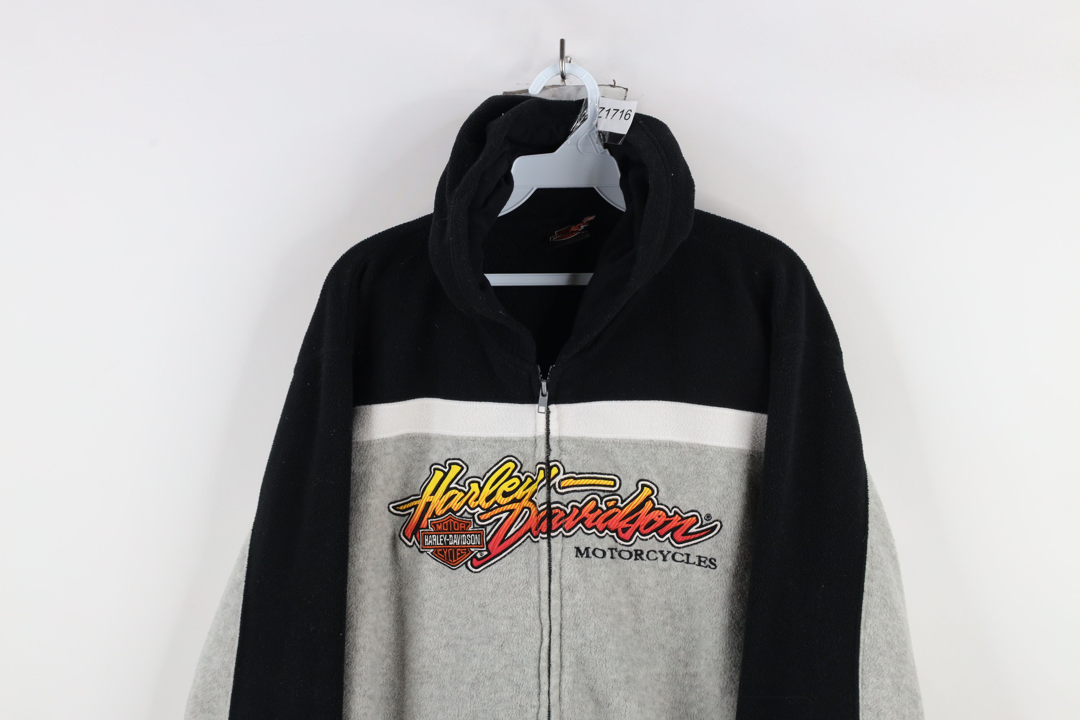 Harley Davidson × Vintage Vintage 90s Y2K Harley Davidson Full Zip Fleece Hoodie Size US S / EU 44-46 / 1 - 2 Thumbnail