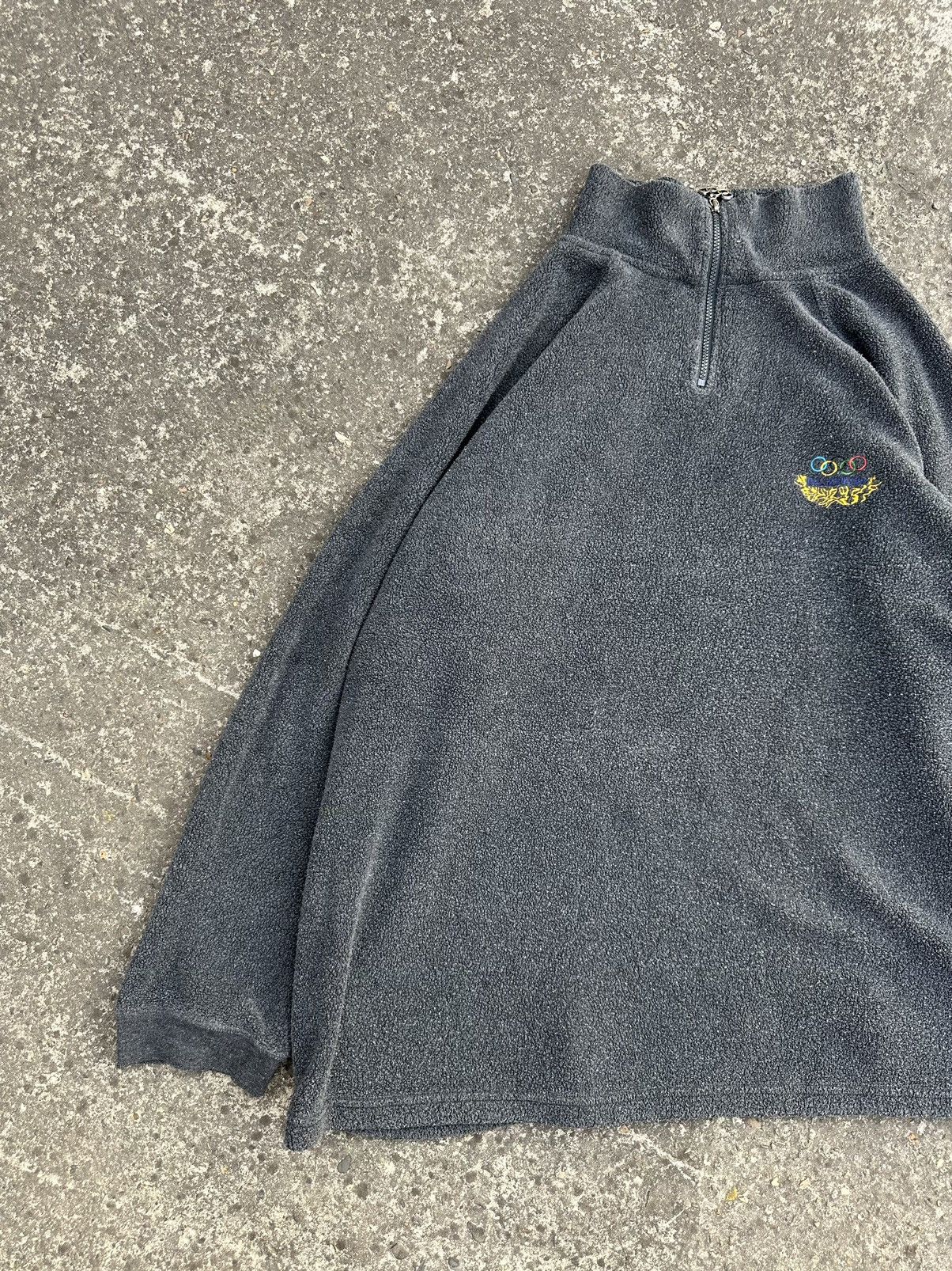 Adidas Vintage Oversize Adidas Half Zip Fleece Olympic Logo Size US XL / EU 56 / 4 - 2 Thumbnail