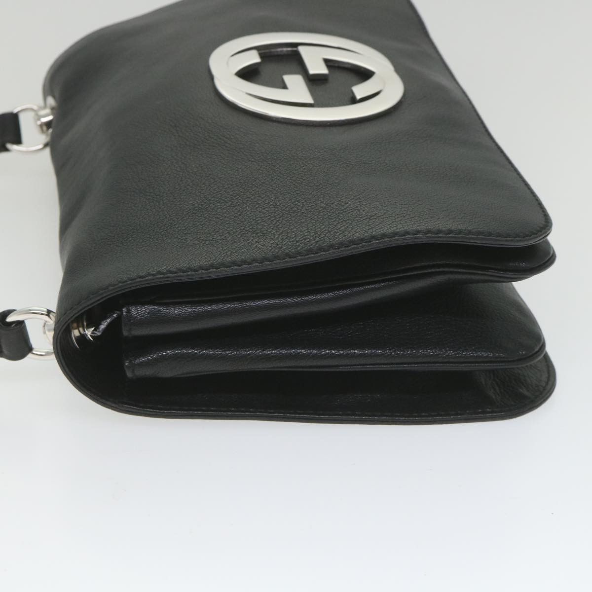 Gucci GUCCI Interlocking Shoulder Bag Leather Black Size ONE SIZE - 4 Thumbnail