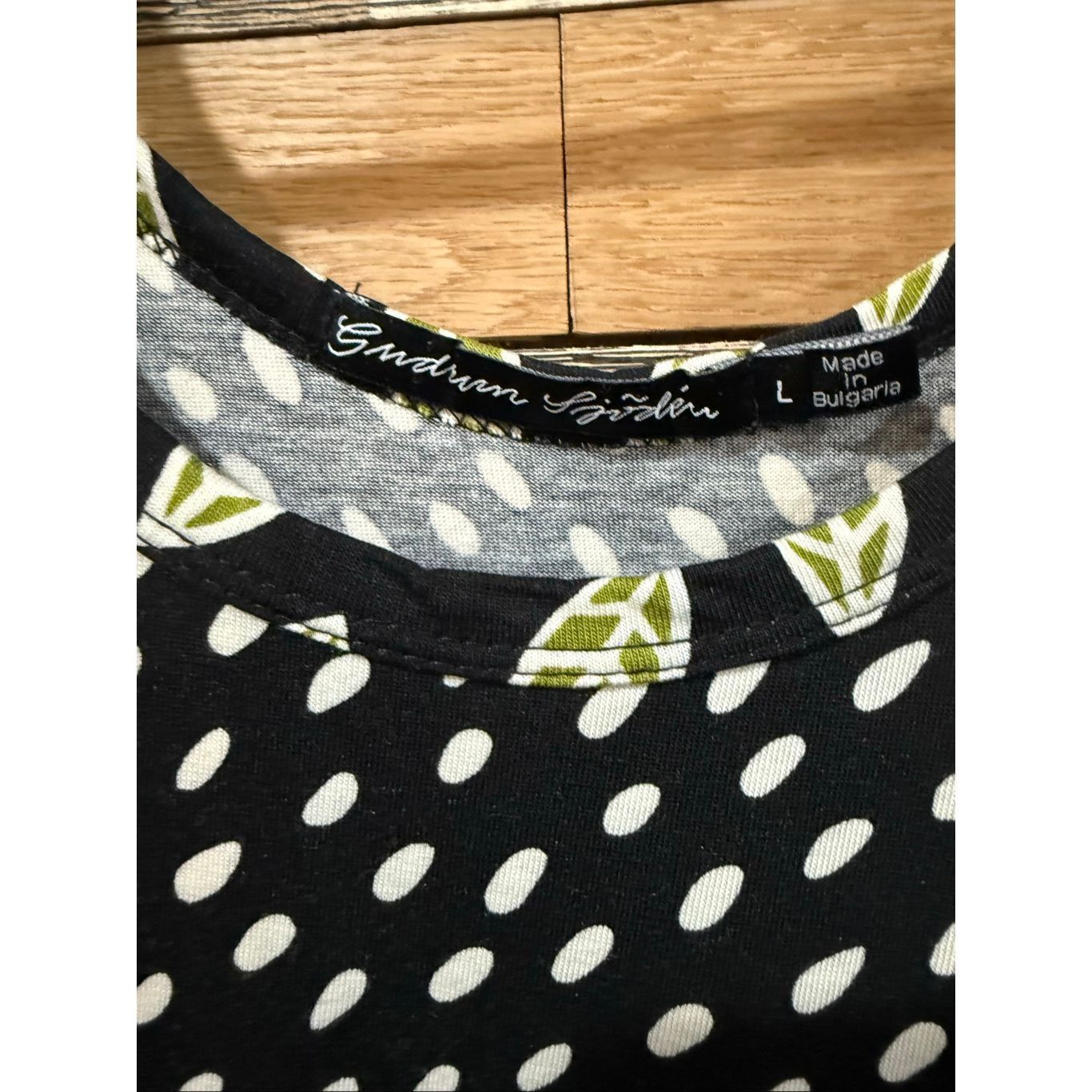Guru Gudrun Sjoden black/cream polka dot dress pockets size L Size L / US 10 / IT 46 - 3 Thumbnail