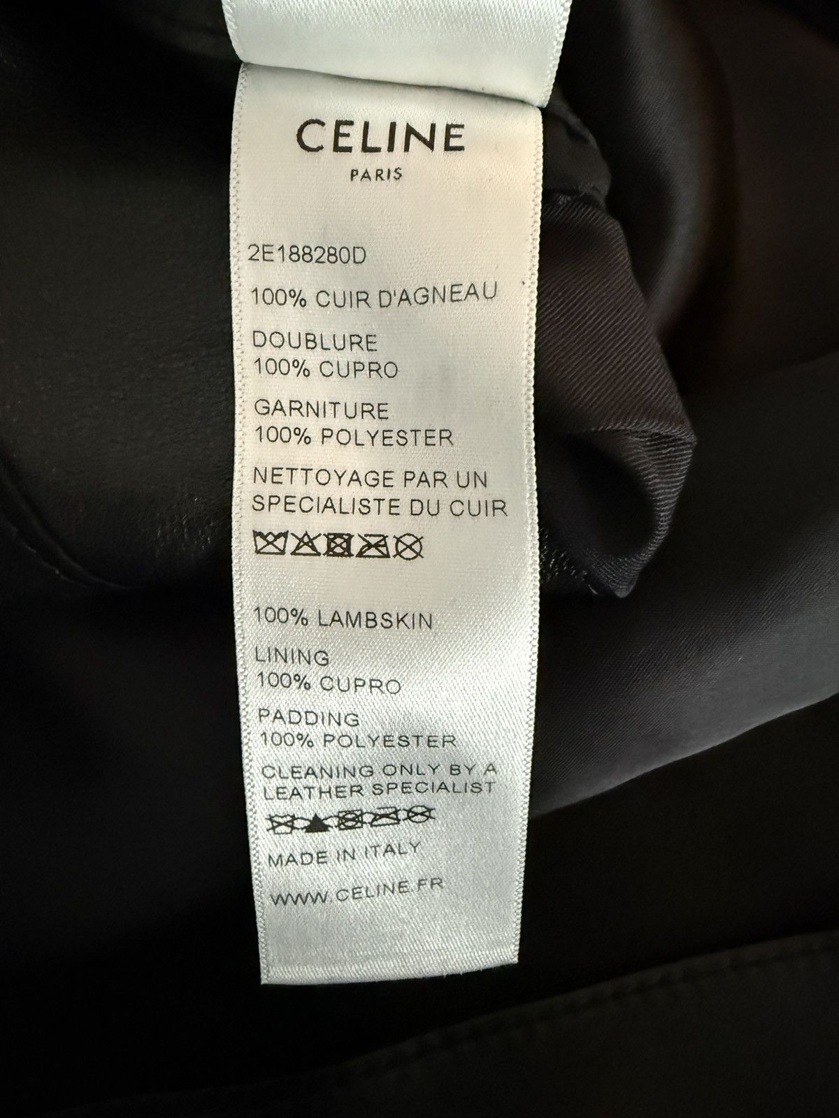 Celine × Hedi Slimane Celine Cafe Racer Padded Leather Jacket - 50 Size US M / EU 48-50 / 2 - 8 Thumbnail