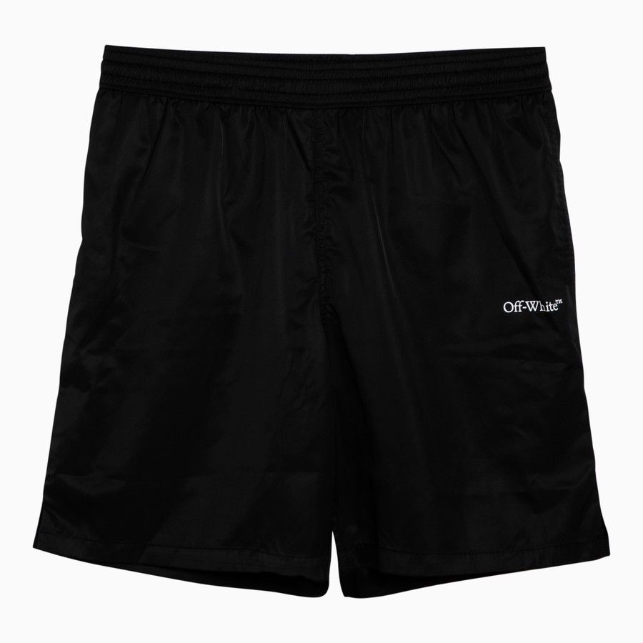 image of Off White O1D2Blof0424 Logo Shorts In Black, Men's (Size 34)
