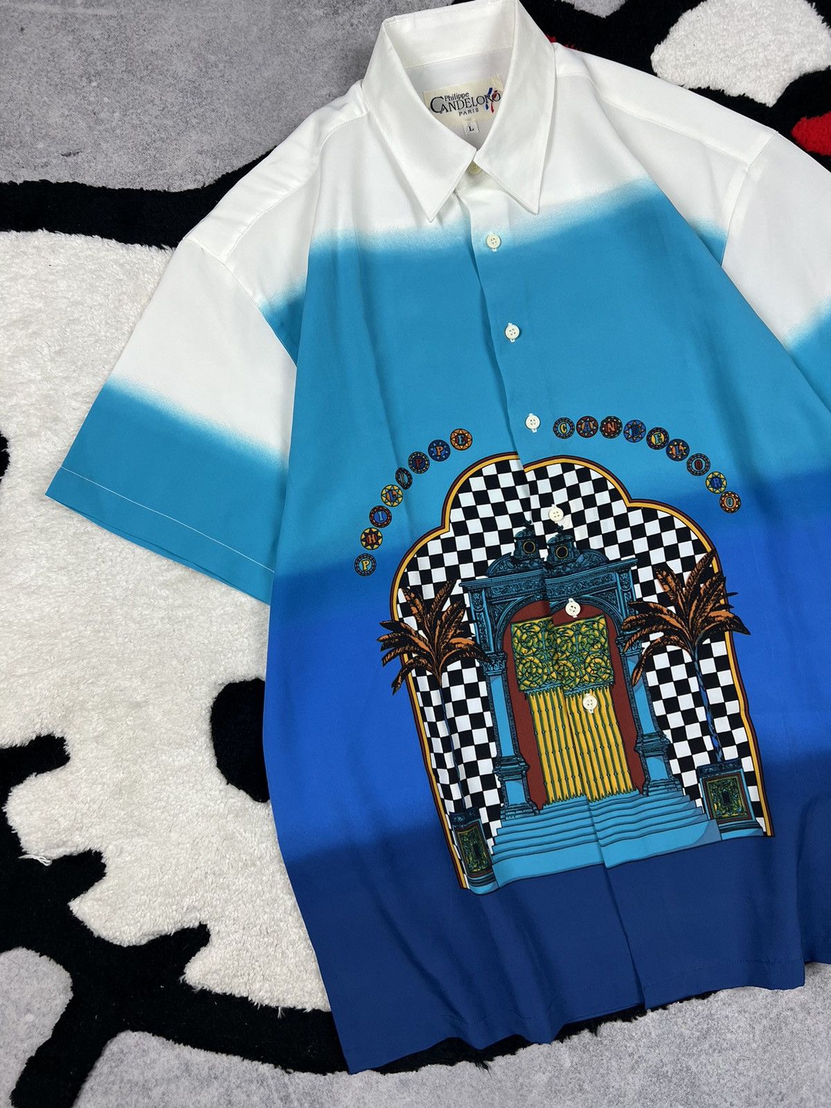 Japanese Brand Vintage Philippe Candeloro Paris Old Money Hawaiian Shirt Size US L / EU 52-54 / 3 - 2 Thumbnail