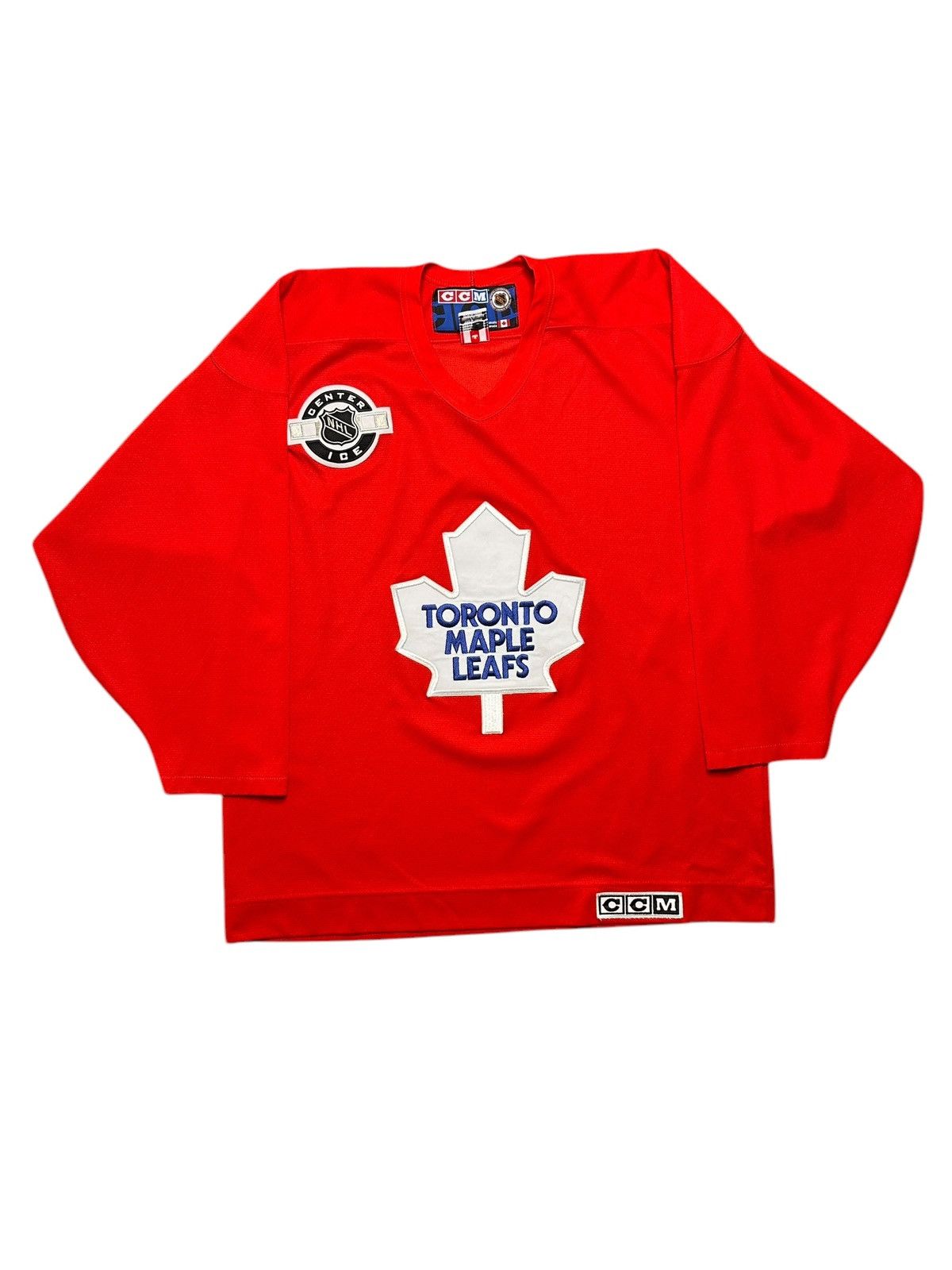 Ccm NHL Vintage Rare Vintage Red Toronto Maple Leafs CCM Jersey Grailed