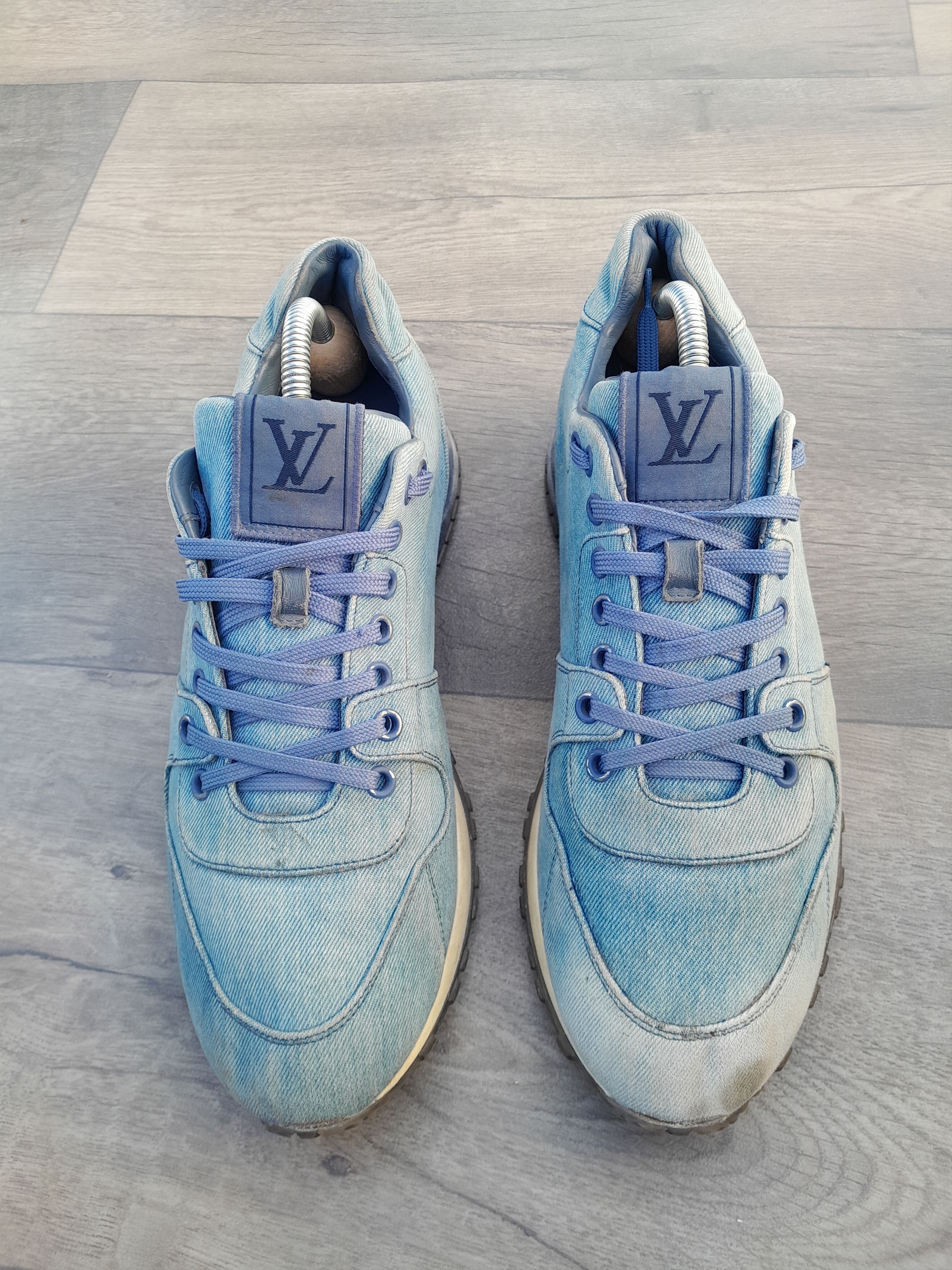 Louis Vuitton Louis Vuitton Run Away sneakers in blue denim. Size US 7.5 / EU 40-41 - 1 Thumbnail
