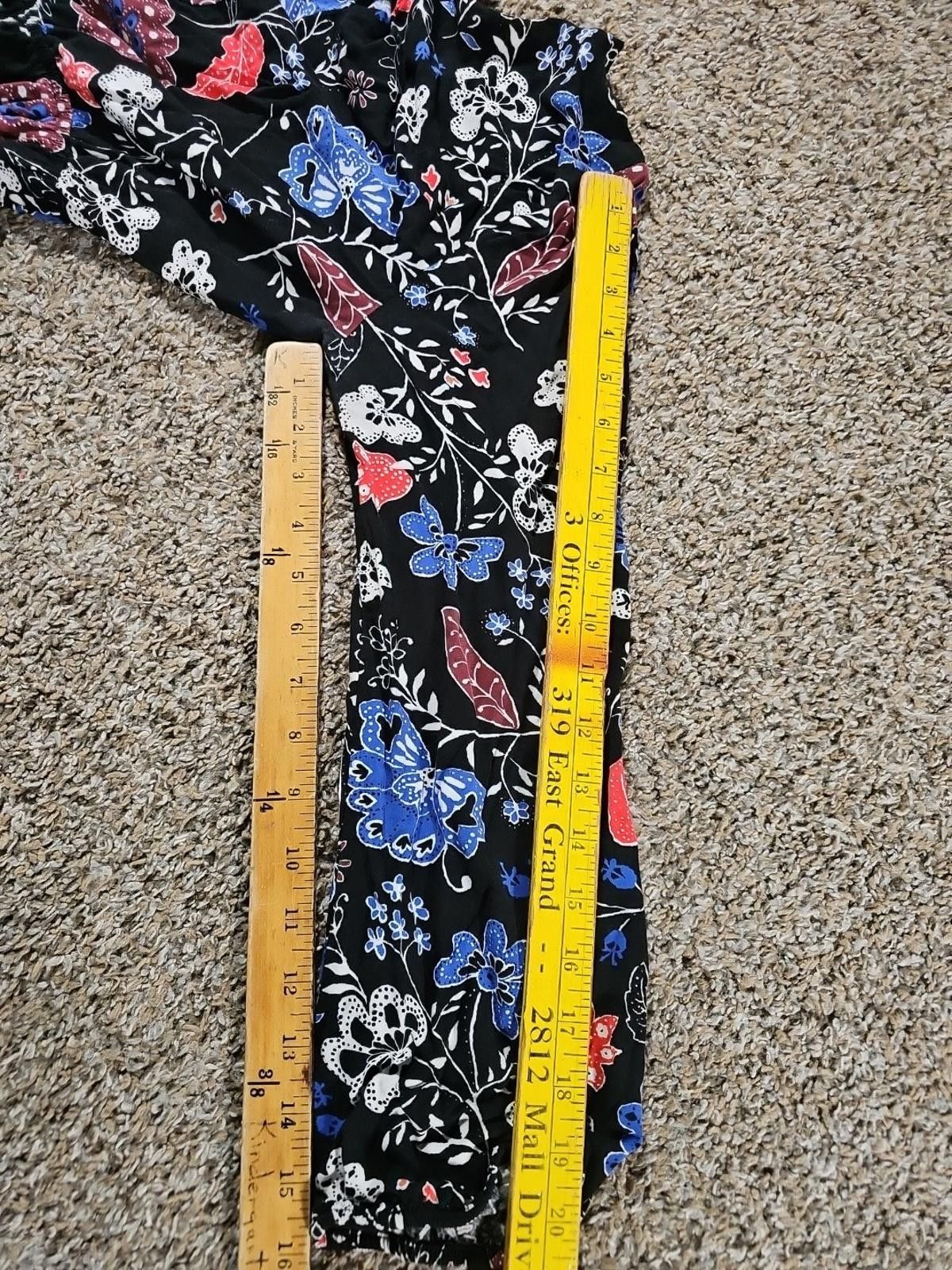 Old Navy Old Navy Tunic Shirt Dress Black Floral Lightweight Flowy M Size M / US 6-8 / IT 42-44 - 8 Thumbnail