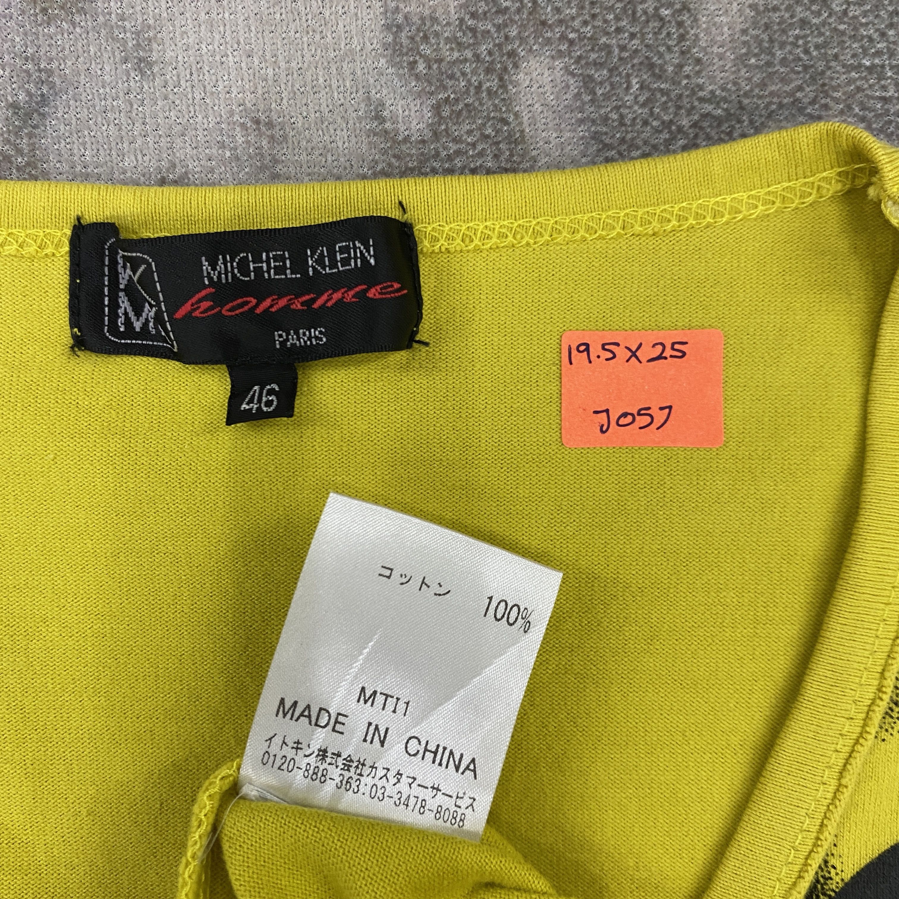 Michel Klein Vintage Michel Klein Homme Tshirt - J057 Size US S / EU 44-46 / 1 - 5 Thumbnail
