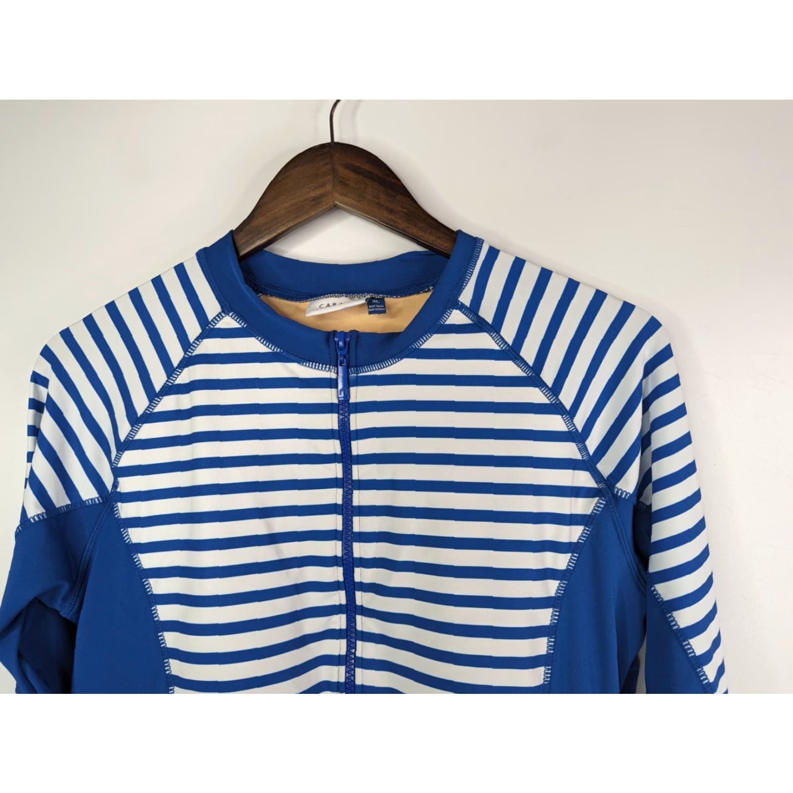 Vintage VINTAGE Cabana Life Womens Preppy Geo Navy Stripe Unisuit Rashguard Suit XL Swimsuit Size XL / US 12-14 / IT 48-50 - 2 Thumbnail