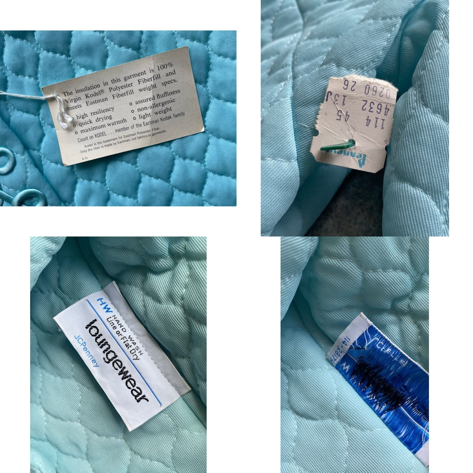 Vintage VINTAGE JC Penney Robe House Coat Blue Women’s 70s 80s Kodel Polyester NWT Size ONE SIZE - 8 Thumbnail