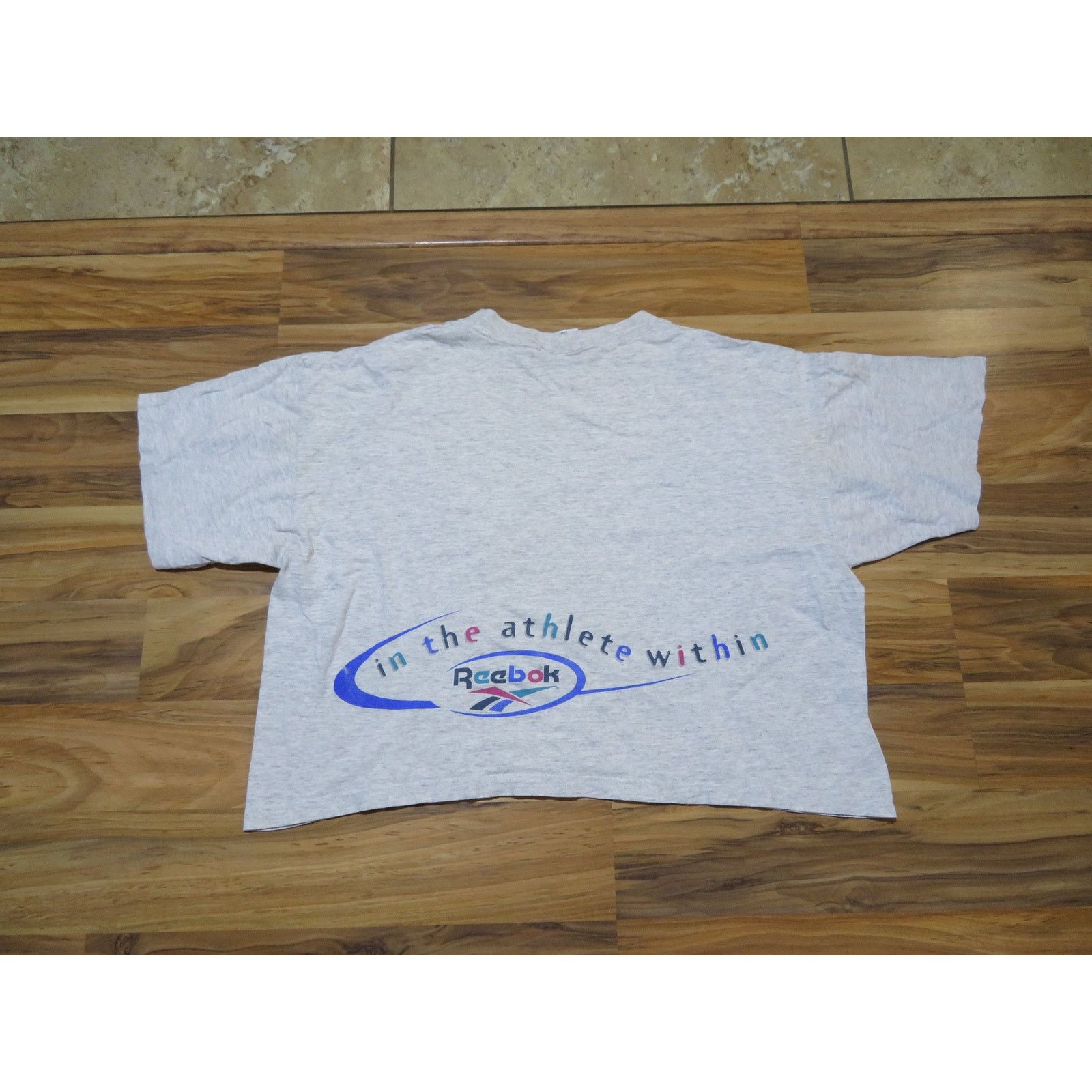 Reebok Reebok Cropped T-shirt, I believe in Athlete Within, L 1990s Size US L / EU 52-54 / 3 - 2 Thumbnail