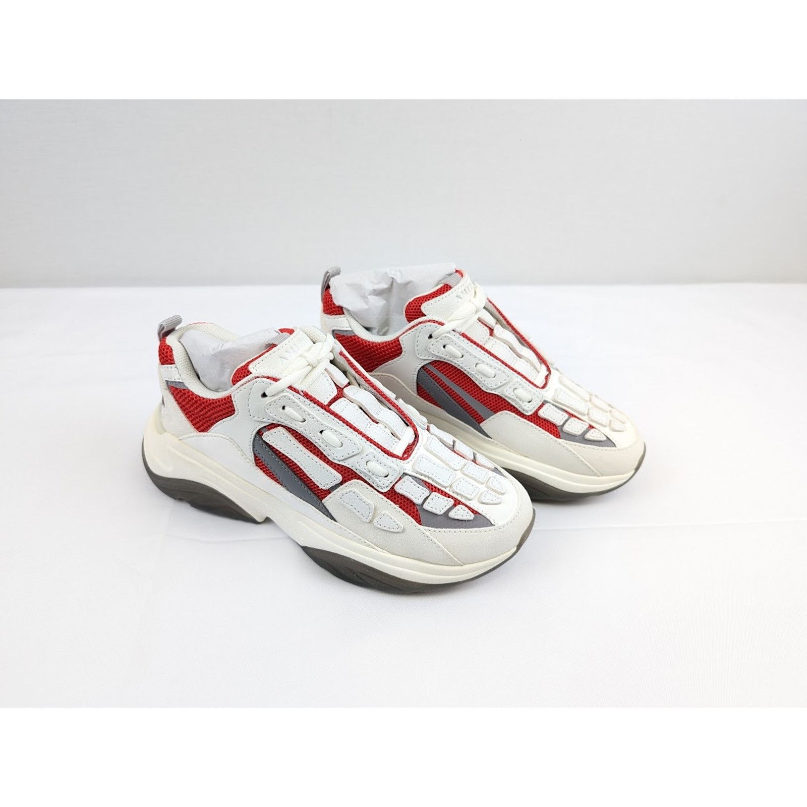 Amiri o1rshd1 Bone Runners in Red/White Size US 12 / EU 45 - 16 Thumbnail