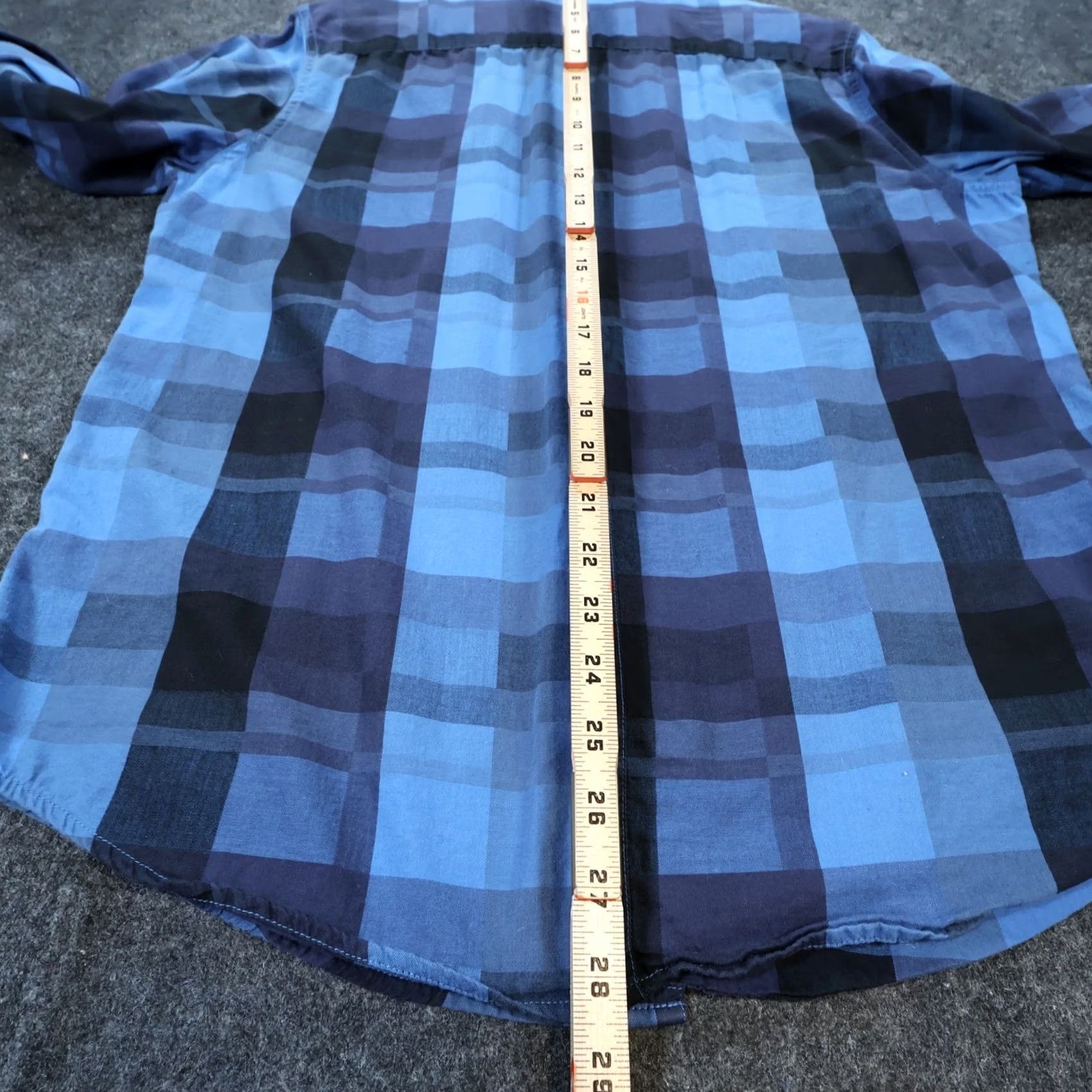 Vintage Calvin Klein Jeans Shirt Mens Large Blue Plaid Button Down Long Sleeve Size US L / EU 52-54 / 3 - 6 Thumbnail