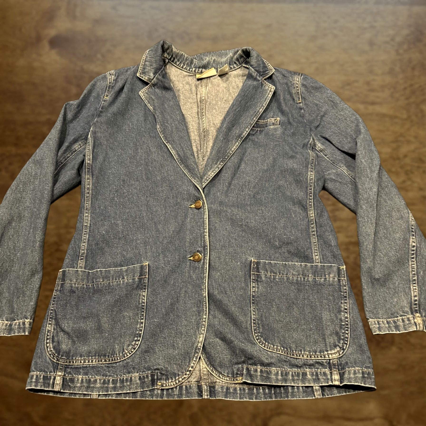 Liz Claiborne Liz Claiborne Lizwear Denim Chore Jacket Workwear Oversized 12 Womens Small? Size XL / US 12-14 / IT 48-50 - 1 Thumbnail
